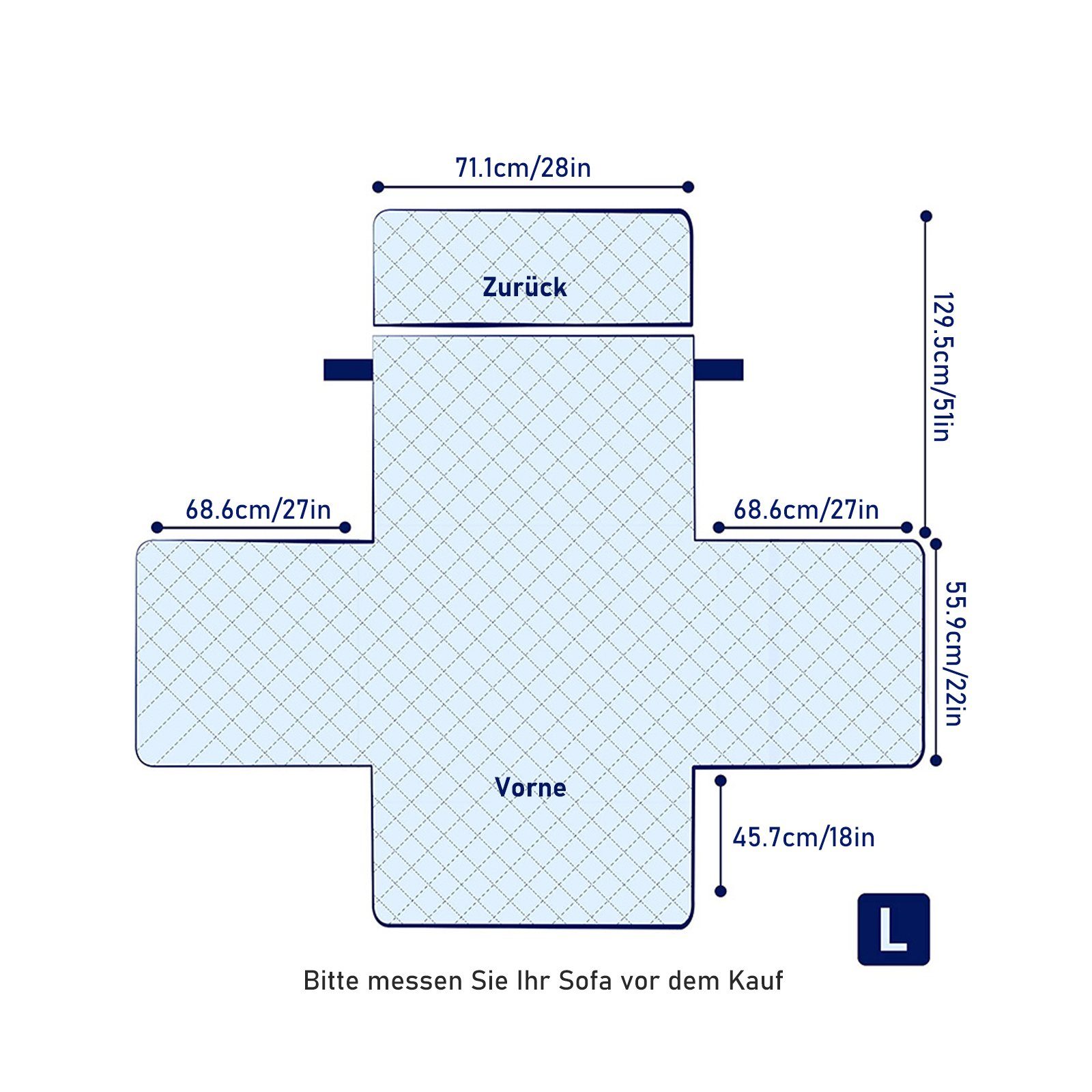 Sofaschoner TWSOUL, Anti-Schmutz-Sofa-Schoner, Universal-Liegesofa-Bezug, Schutztaschen Sesselschoner seitliche Mehrere