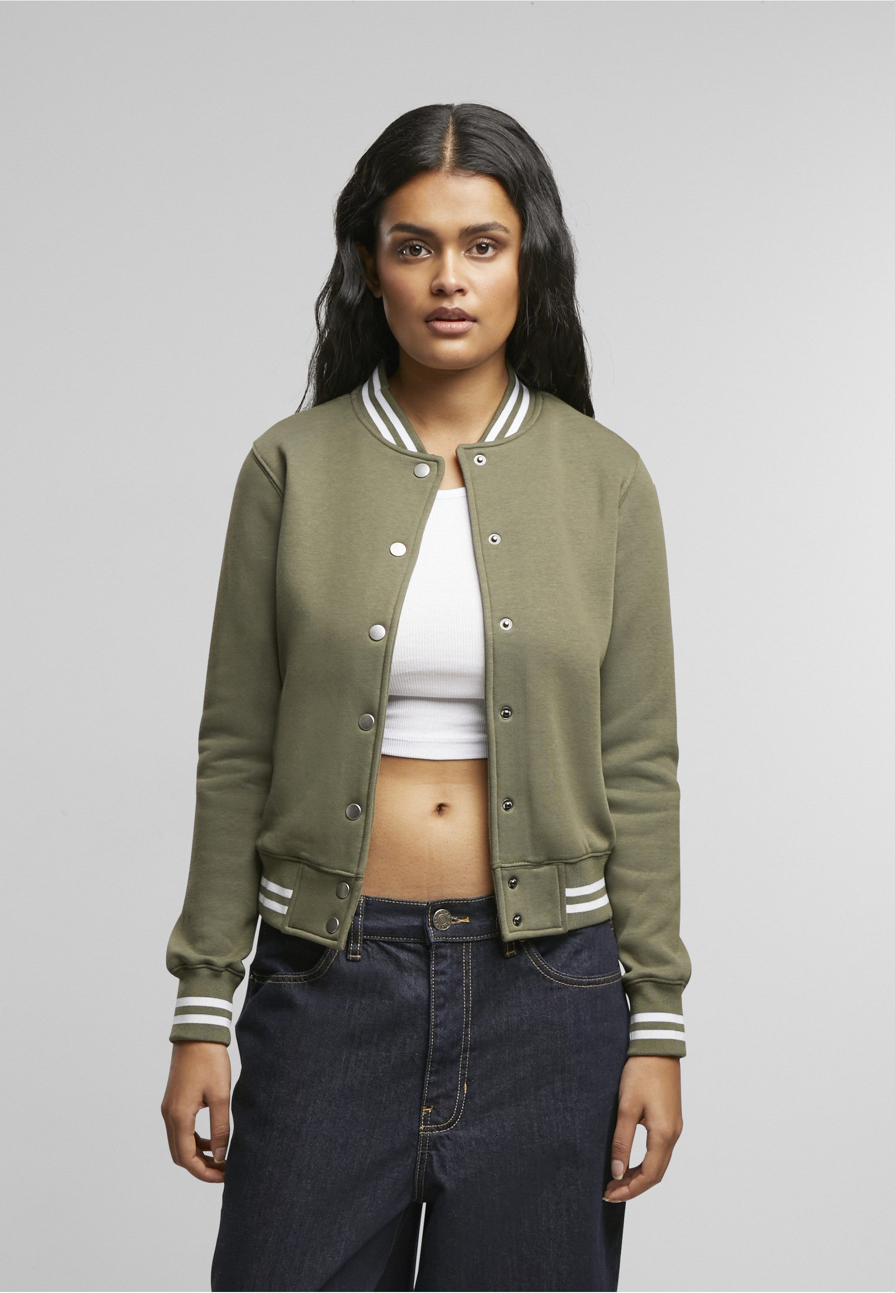 URBAN CLASSICS Funktionsmantel Urban Classics Damen Ladies College Sweat Jacket