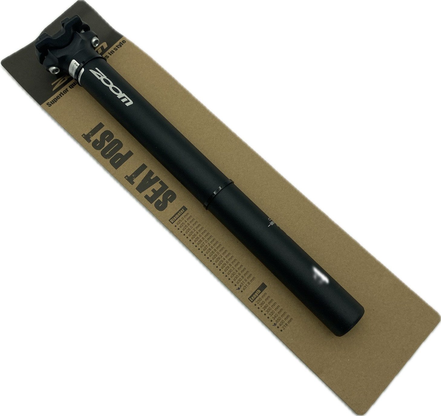 ZOOM Sattelstütze, ZOOM Fahrrad Sattelstütze Ø 31,6mm 350mm