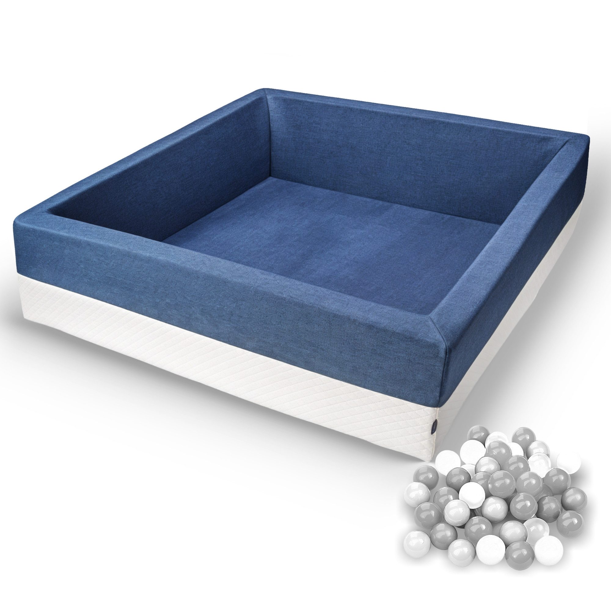 Rainbow Kids Мячиbad XXL Luxus Мячиbad Мячиpool Spielbecken 120x120x40 mit 500 Мячиn, Made in Europe