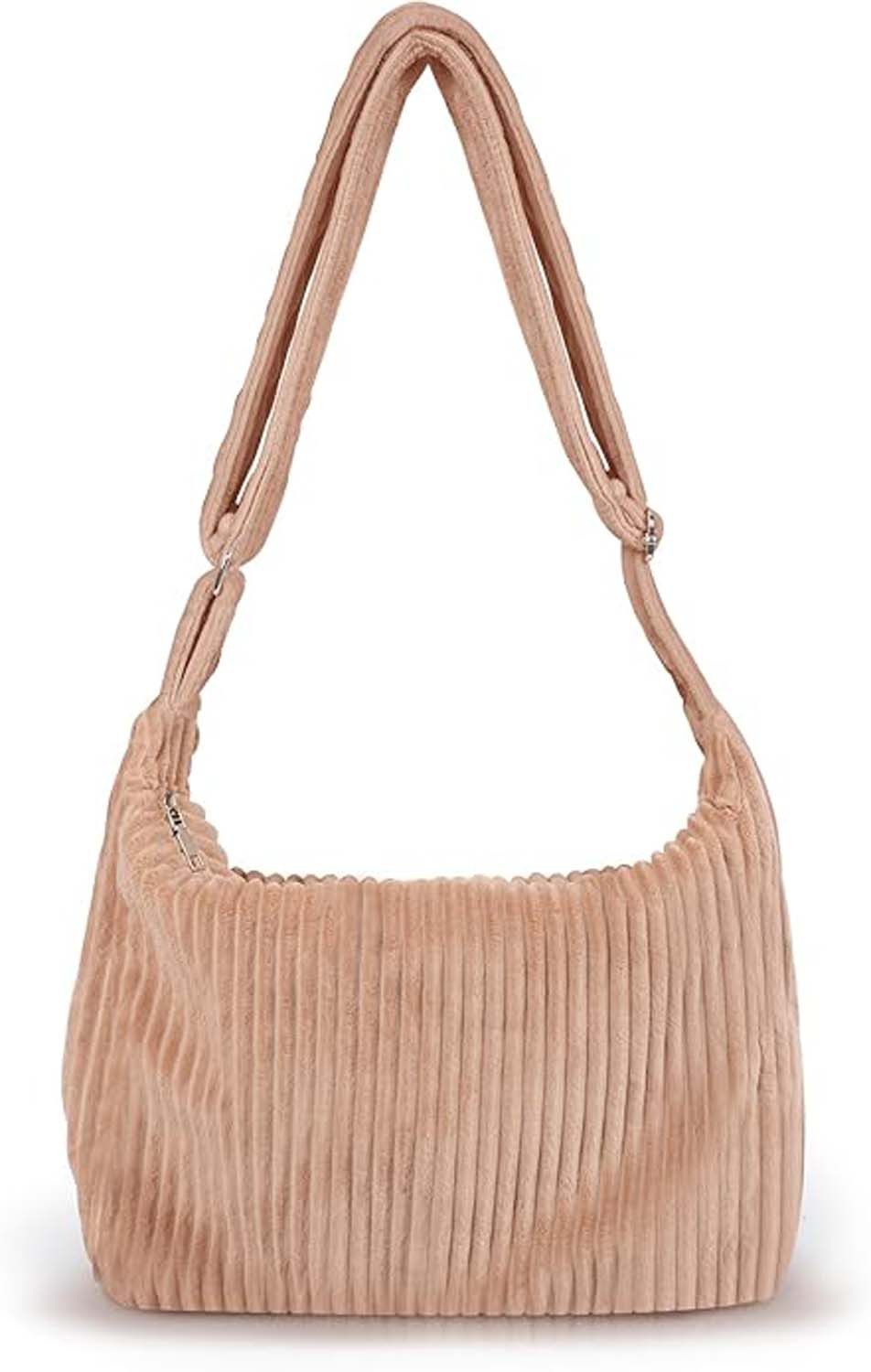 Zaewry Umhängetasche Cord Tasche Damen Lässig Hobo Handtasche Klein Verstellbare
