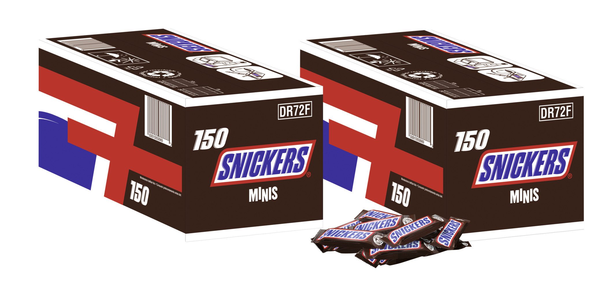 Mars GmbH Süßigkeit Snickers 2x150x18g, Caramel & Peanuts, Vollmilch Minipack