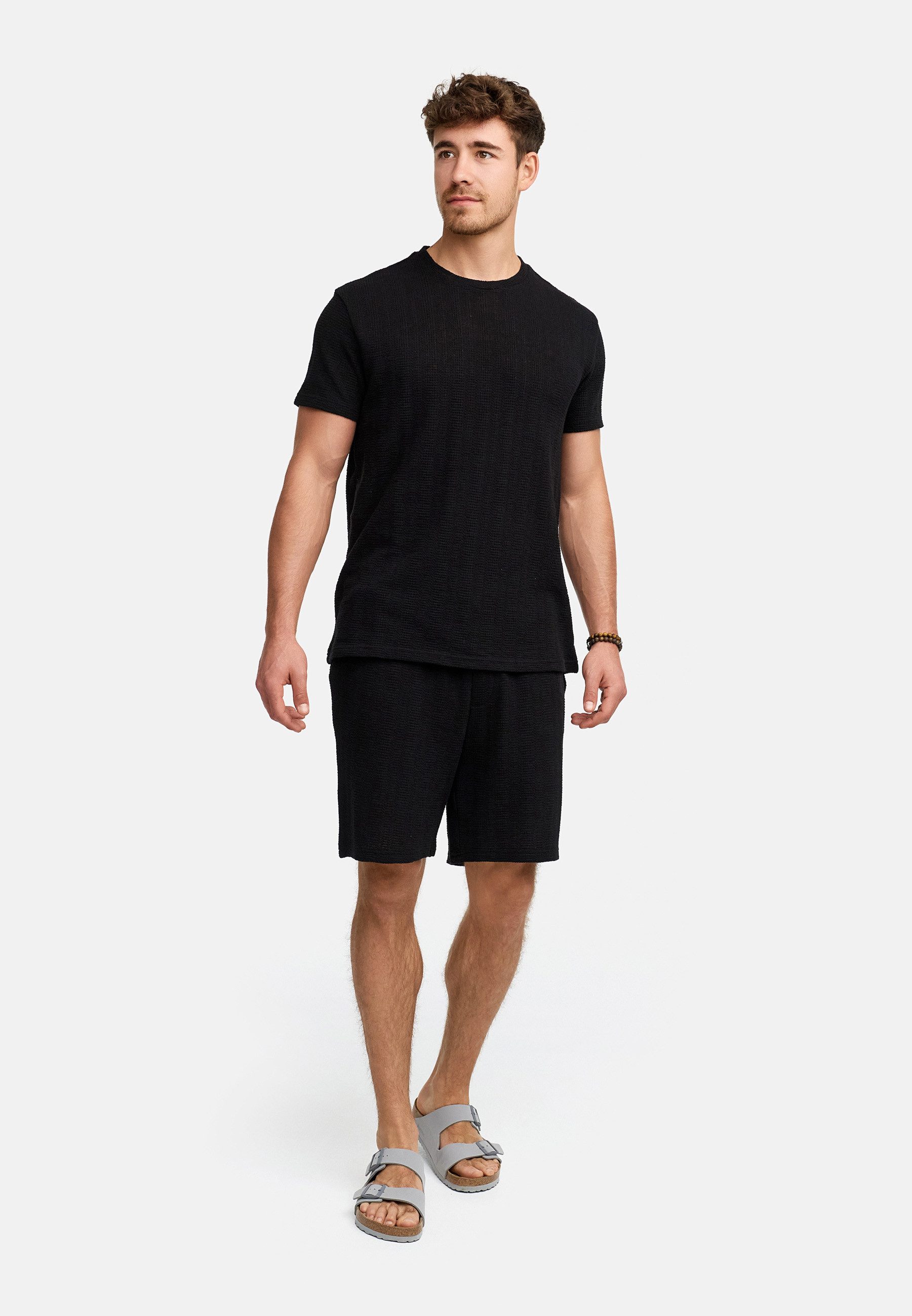 Indicode Sweatshorts INGelo aus strukturiertem Material günstig online kaufen