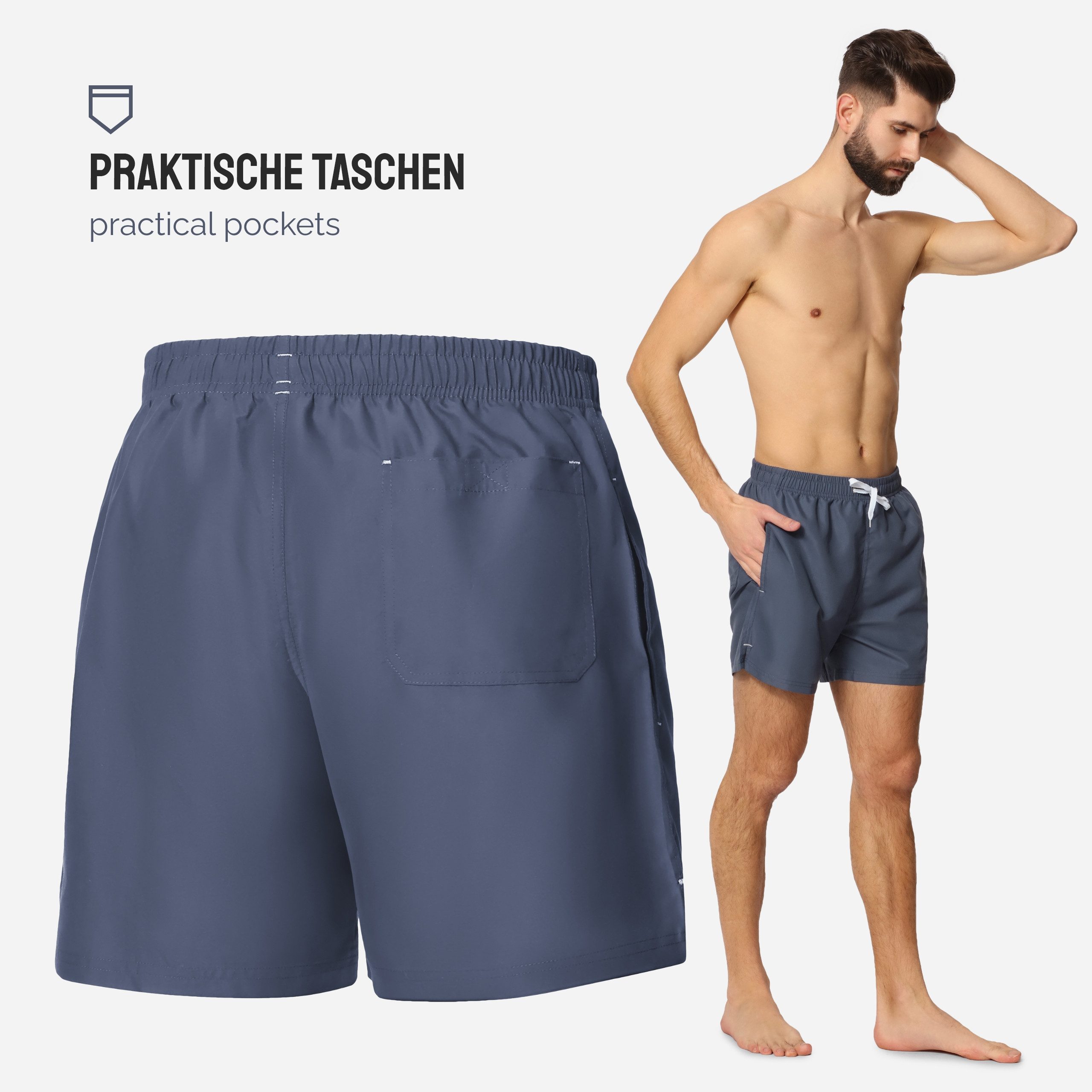 Ladeheid Badeshorts Herren Badehose Boardshorts Beachshorts Schwimmhose LA40-198 – Bild 4 von 5