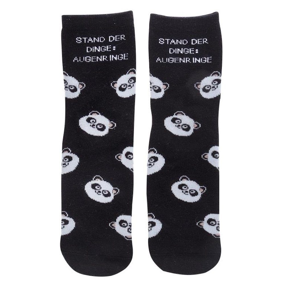 COPPENRATH DIE SPIEGELBURG Freizeitsocken Zaubersocken Motiv »Stand der Dinge: Augenringe« (Packung, 1-Paar, 1 Paar) mit Logoschriftzug "Stand der Dinge: Augenringe"