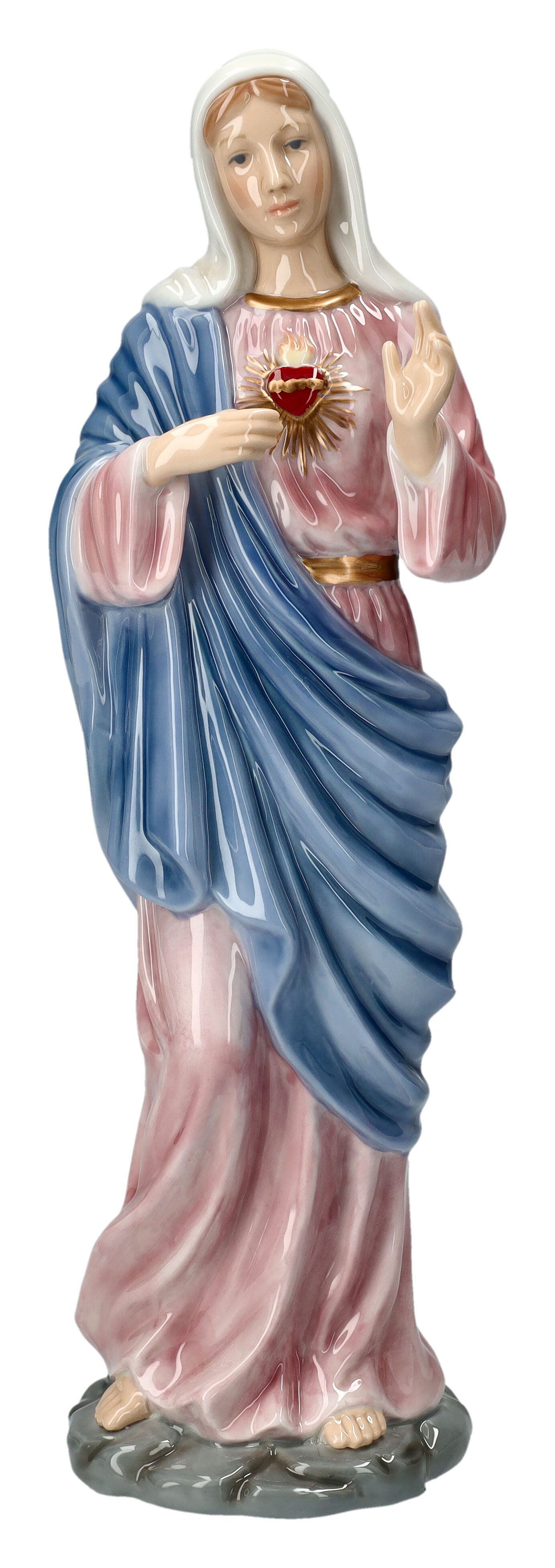 Figuren Shop GmbH Dekofigur Heiligenfigur Porzellan - Unbeflecktes Herz Mariä - heilige Figur Deko