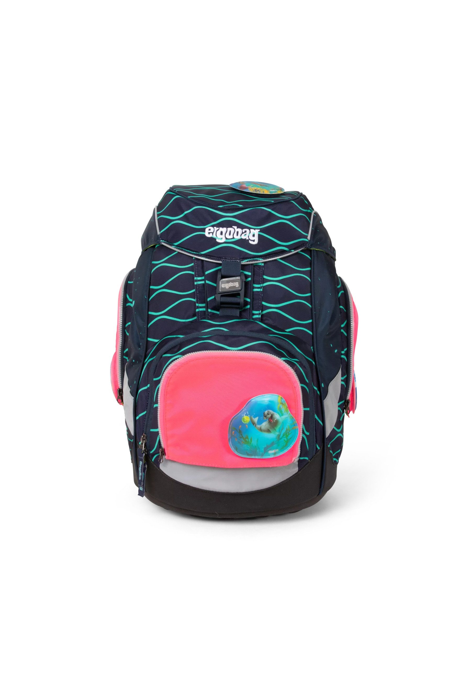 ergobag Schulranzen Fluo Zip Set . (3-tlg), reflektierend