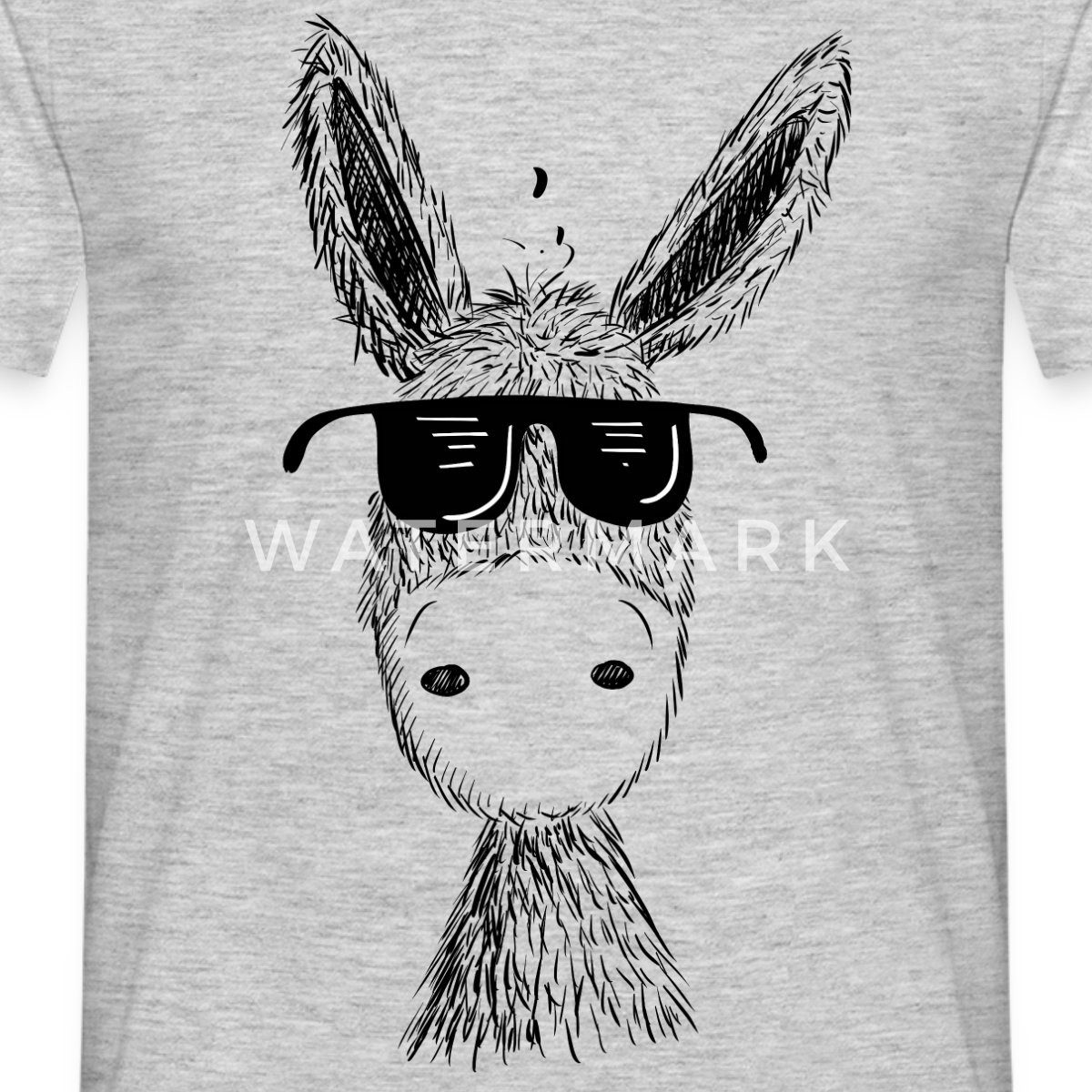 Spreadshirt T-Shirt Esel Mit Sonnenbrille Cartoon Style Geschenkidee Männer T-Shirt (1-tlg) – Bild 2 von 5