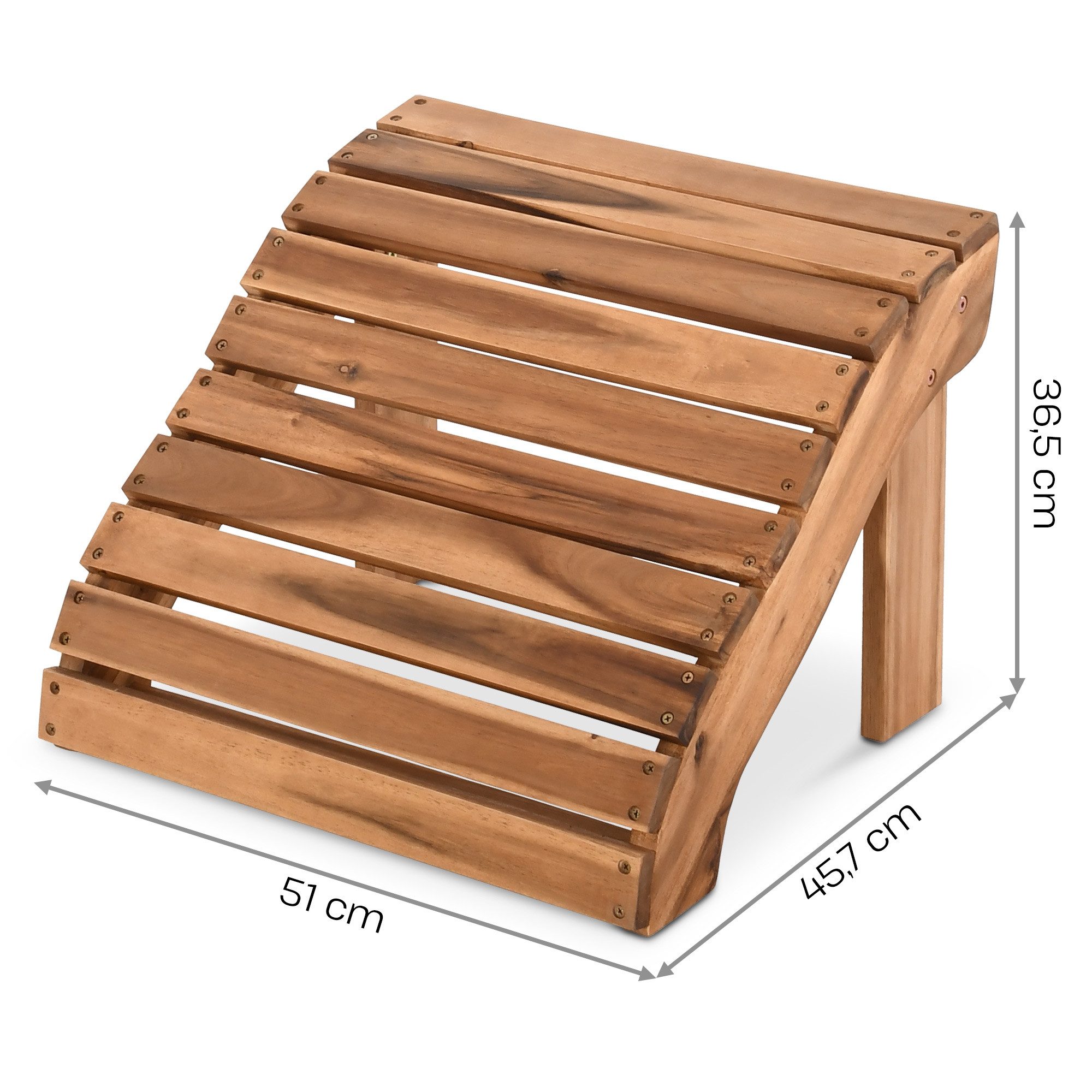 Raburg Gartensessel Sunja Premium, XXL Design-Gartenstuhl oder Fußhocker, Akazie Hartholz, Design-Canadian Adirondack Deck-Chair oder dazu passende Fußbank