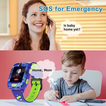 Fitonme Smartwatch (1,5 Zoll, 2G GSM), Kinder-Smartwatch mit SOS-Zwei-Wege-Anruf und lustigen Funktionen