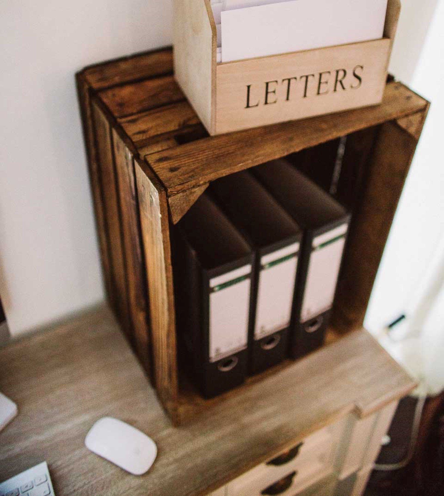 Teramico Holzkiste Holzkisten 2er Set Vintage Geflammt 50 x 40 x 30cm, Vintage Obstkiste