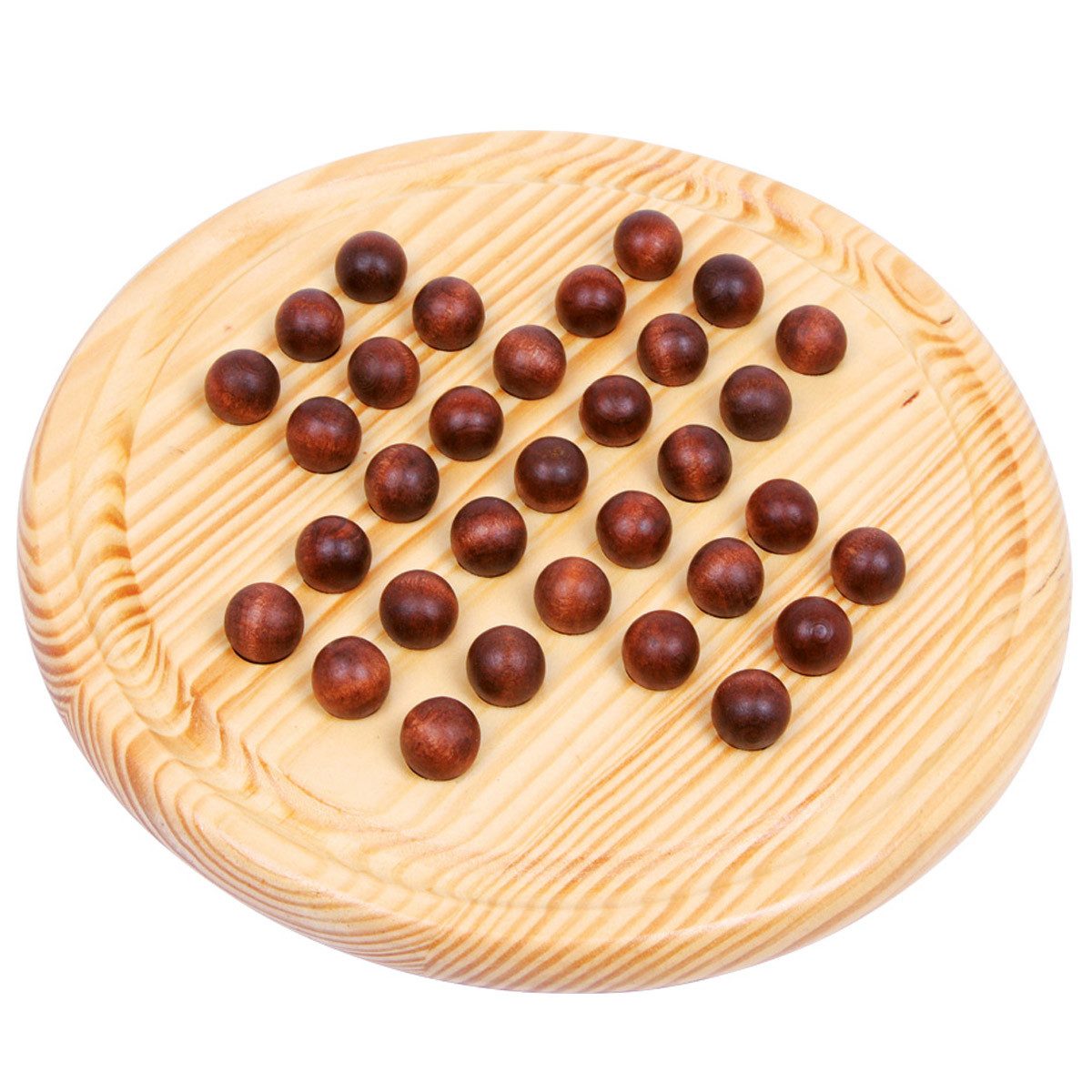 Small Foot Spielesammlung Solitär Holzkugel, solitär brettspiel, unterhaltsames Strategiespiel fürs Gehirn