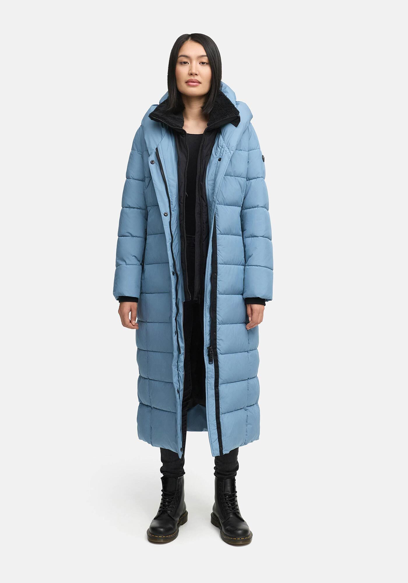 Marikoo Winterjacke Pakoraa extra langer Winter Mantel mit abnehmbaren Innenteil