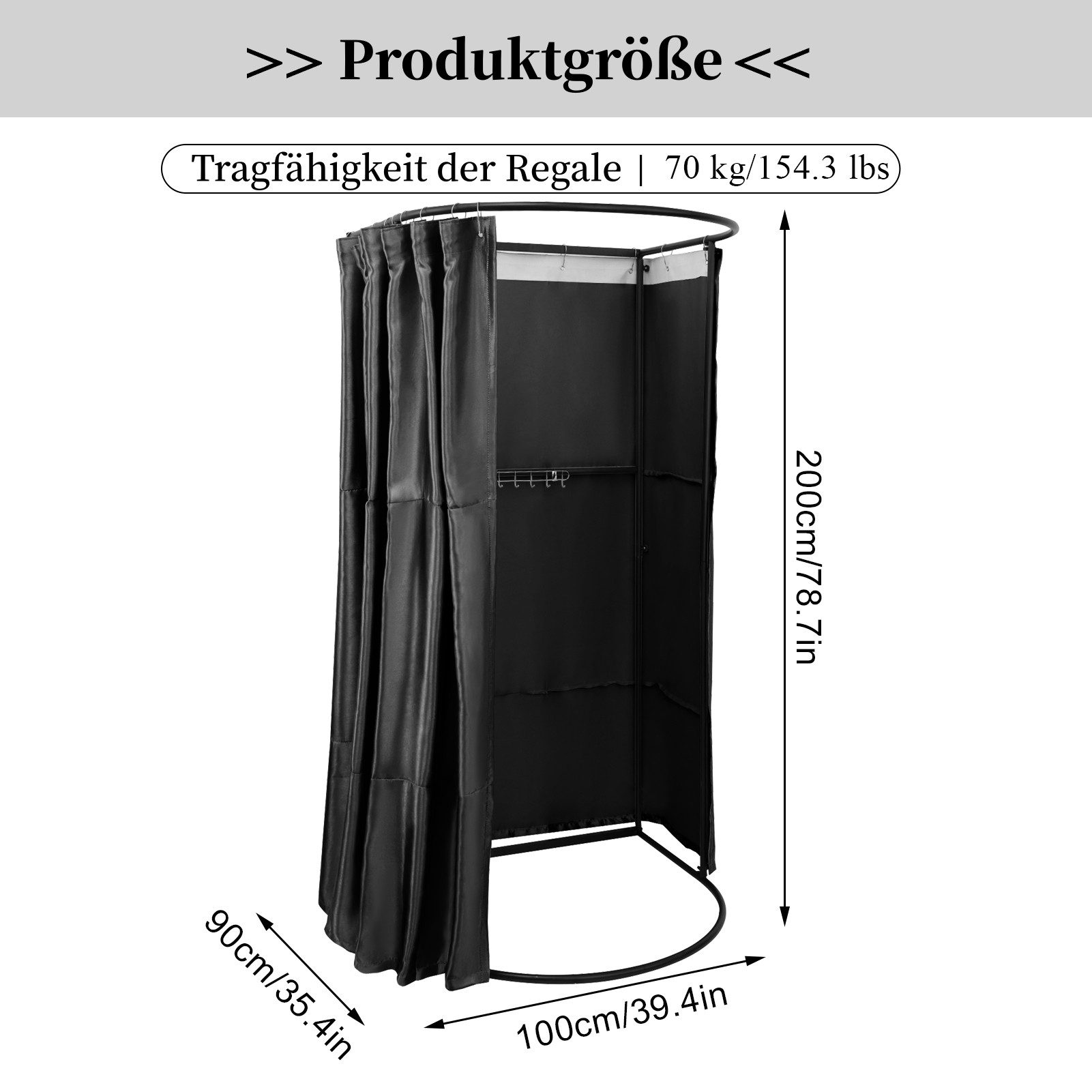 Vellora Kleiderbügel portable Umkleidekabine, (1-tlg), mit günstig online kaufen