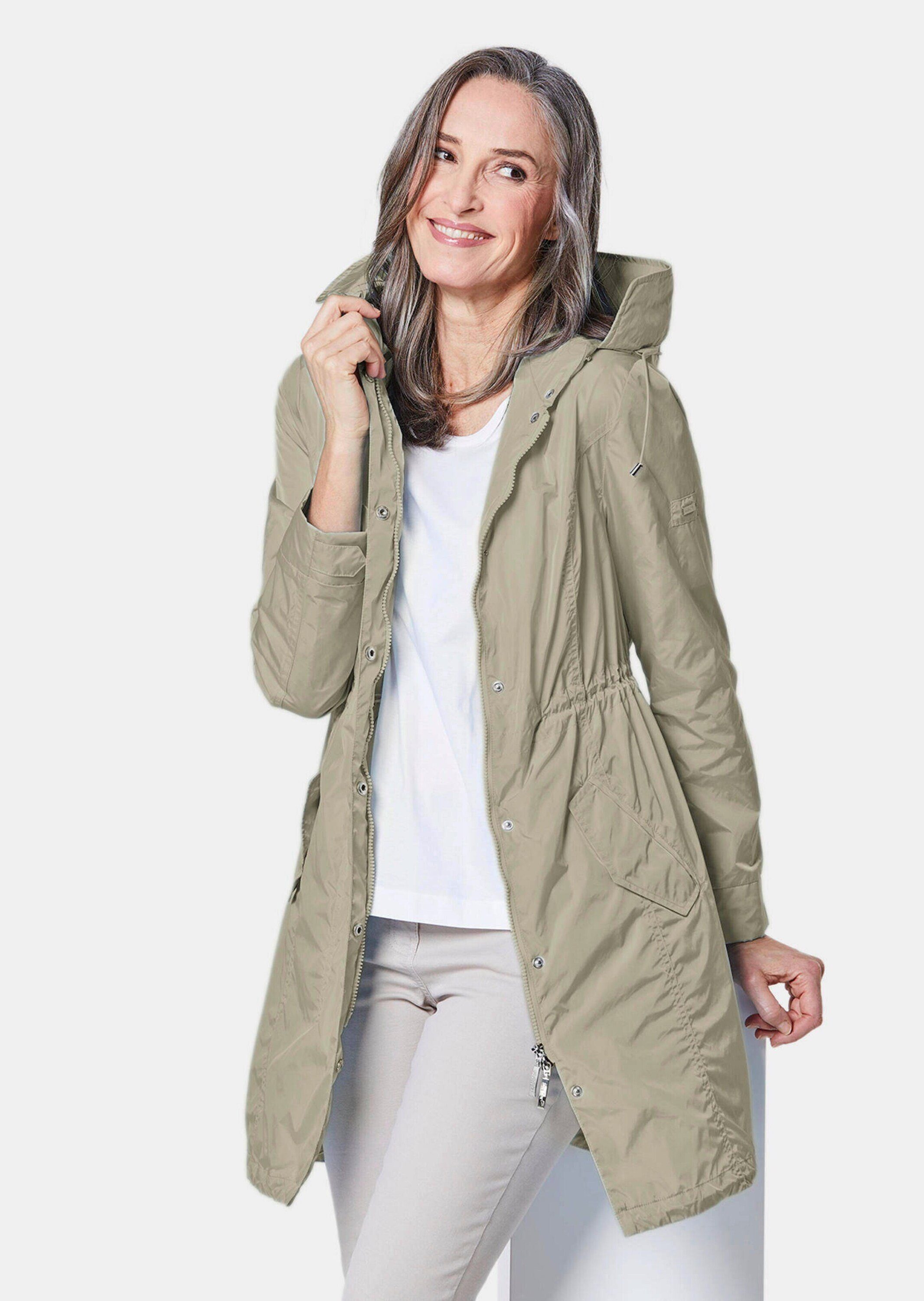 GOLDNER Outdoorjacke Modischer Regenparka mit Kapuze Individuelle Weitenregulierung durch Tunnelzüge und variablen Kragen – Bild 4 von 5