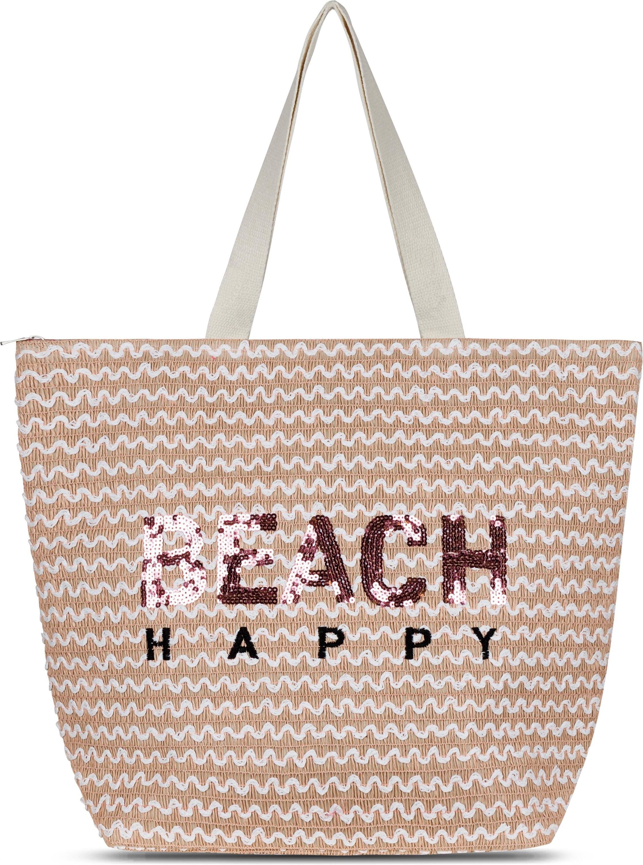normani Strandtasche »Große Strandtasche Meeru«, XXL Schultertasche mit  Reißverschluss und wasserdichten Innetasche online kaufen | OTTO