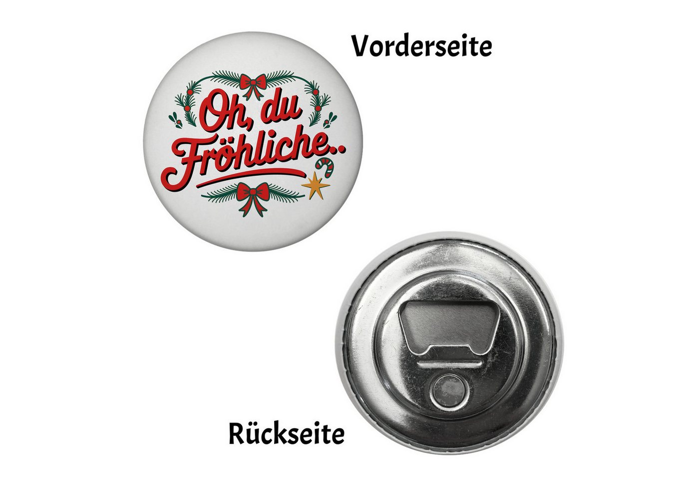 Thumbnail - speecheese Magnet Weihnachtsdesign Magnet mit Flaschenöffner - Oh du Fröhliche