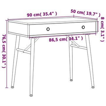vidaXL Schreibtisch Computertisch mit Schublade Antikgrün 90x50x76,5 cm