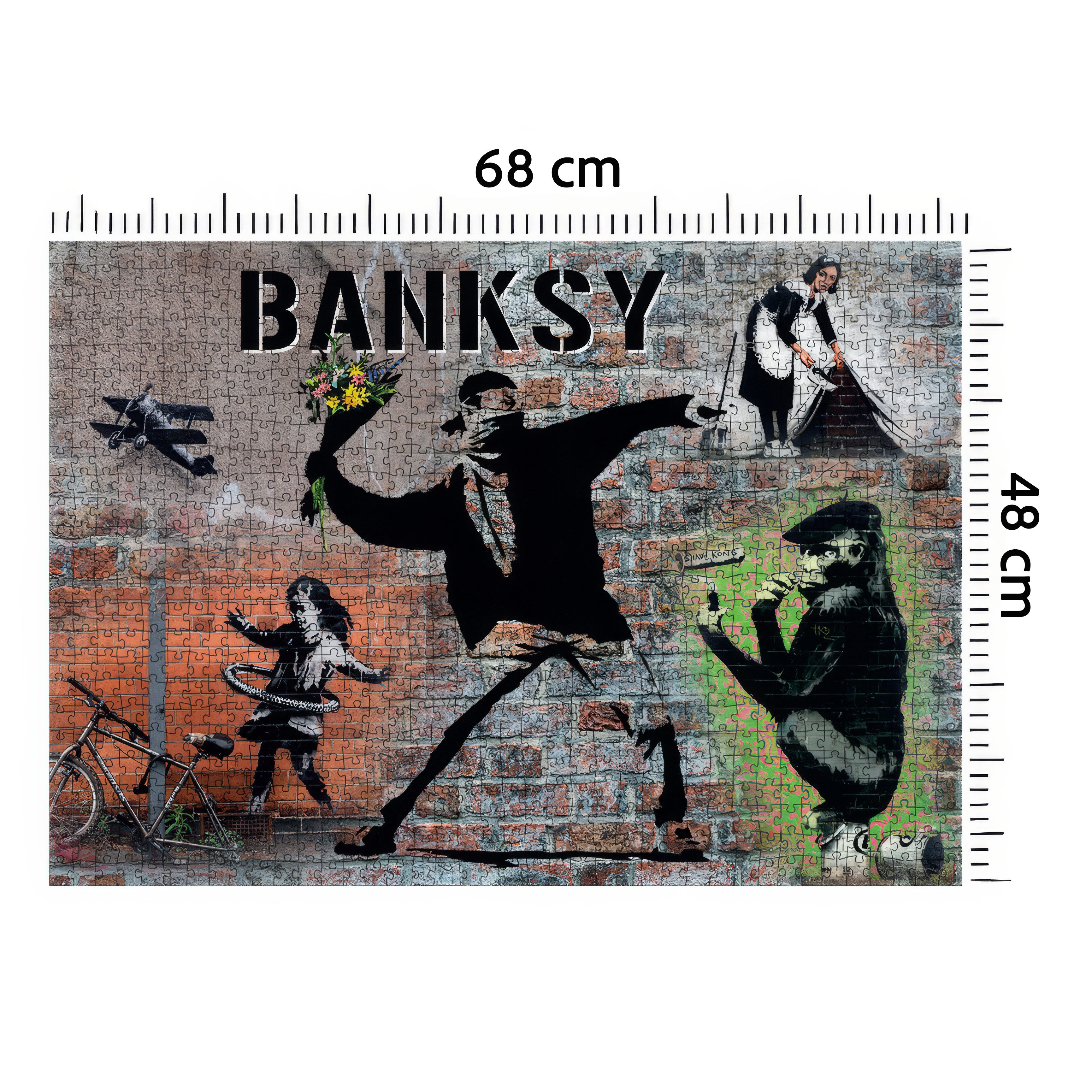 AvantgART Puzzle Klassische Banksy Puzzles für Erwachsene & Kinder, 1000 Puzzleteile, Spiel, Entspannung & perfektes Geschenk für die ganze Familie