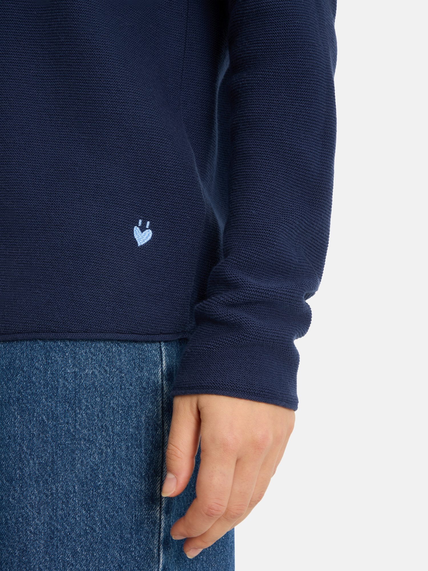 Lieblingsstück Rundhalspullover BiancaEP aus reiner Baumwolle, unifarbenes Design