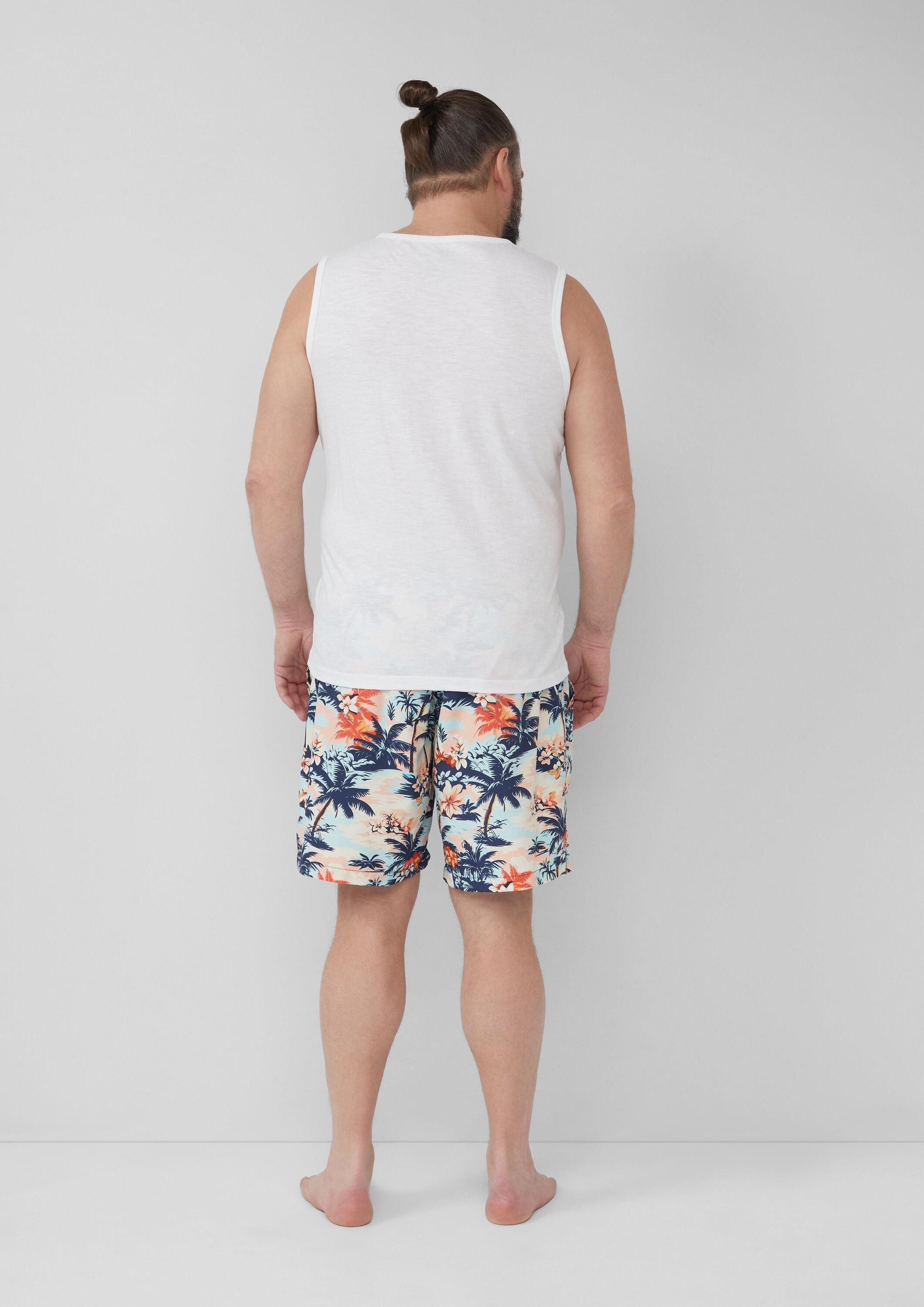 s.Oliver Badehose Badehose Badeshorts mit Elastikbund und Tunnelzug