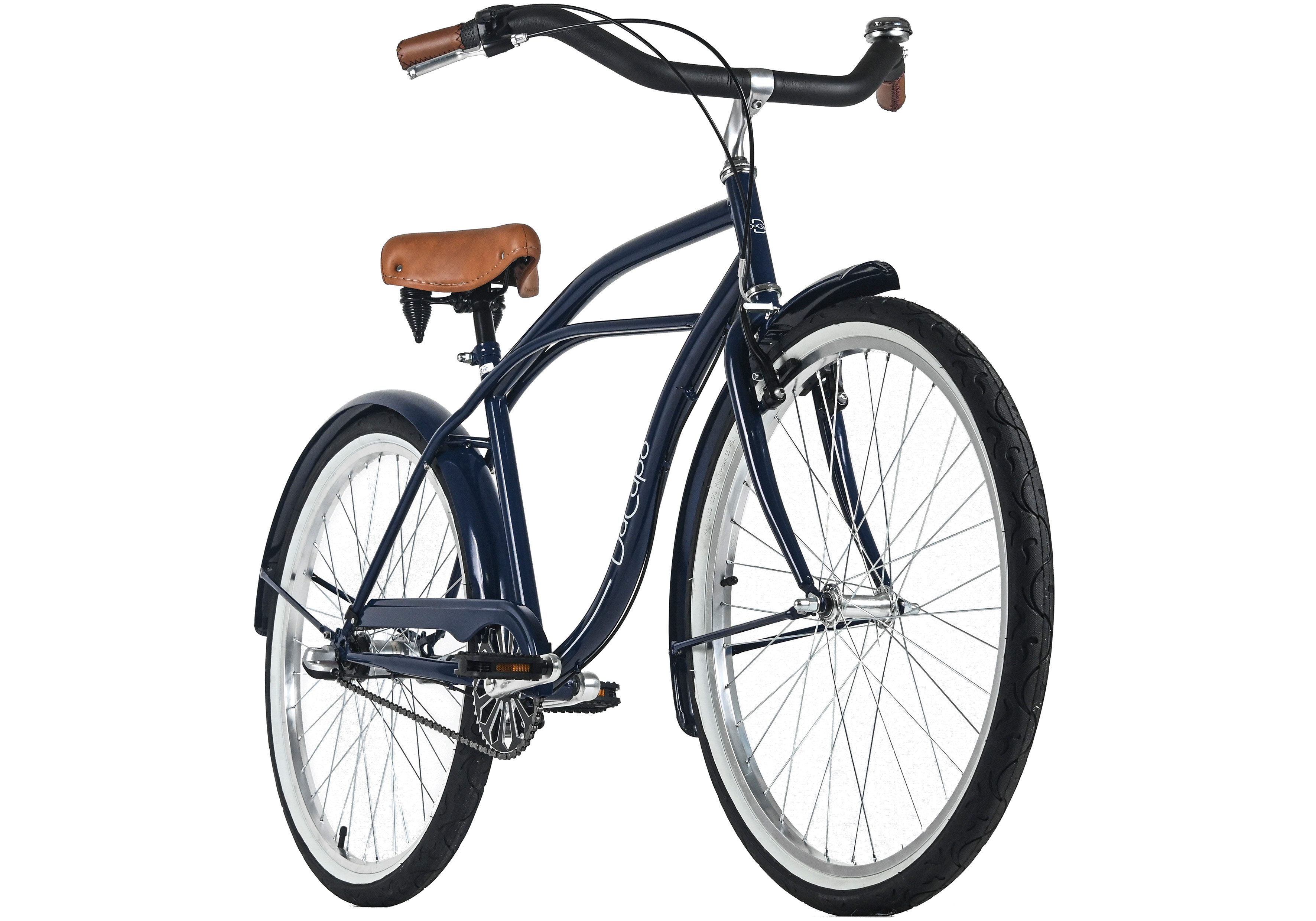 Dacapo Cruiser Beachcruiser Herren 26" California Blau 3 Gänge RH 46 cm, 3 Gang Shimano Nexus Schaltwerk, Nabenschaltung