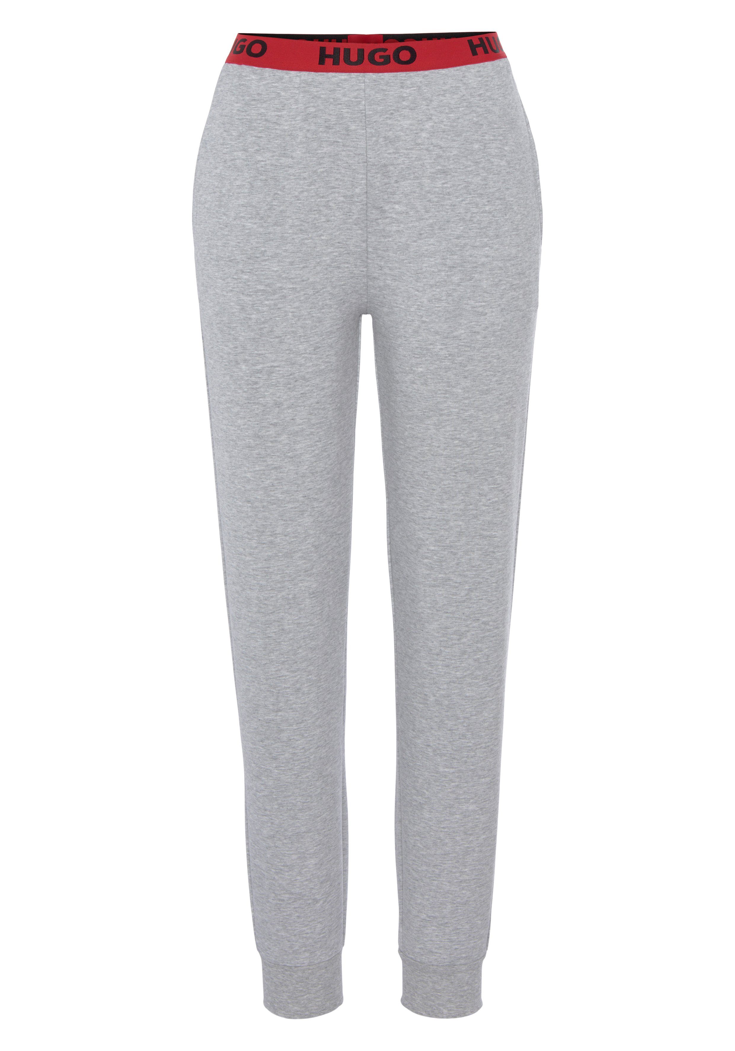 Grey Medium Hugo HUGO 036 Jerseyhose Logo-Elastikbund LOGO_PANTS mit SPORTY