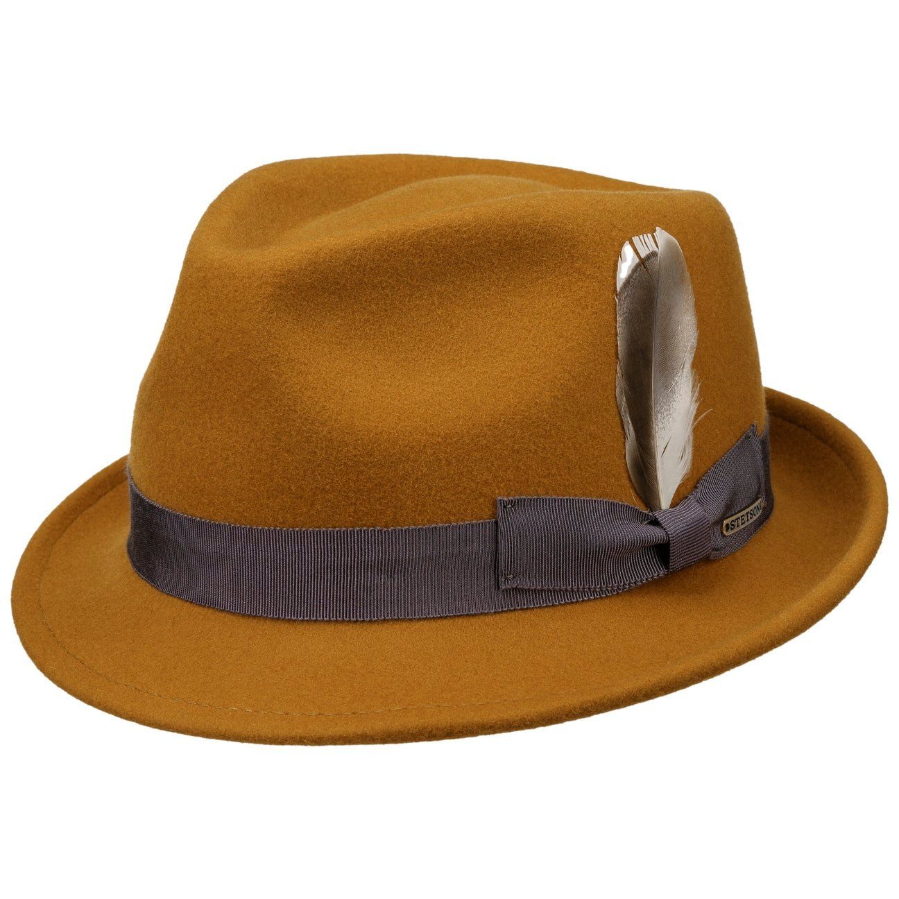 Stetson Trilby (1-St) Wollfilzhut mit Ripsband