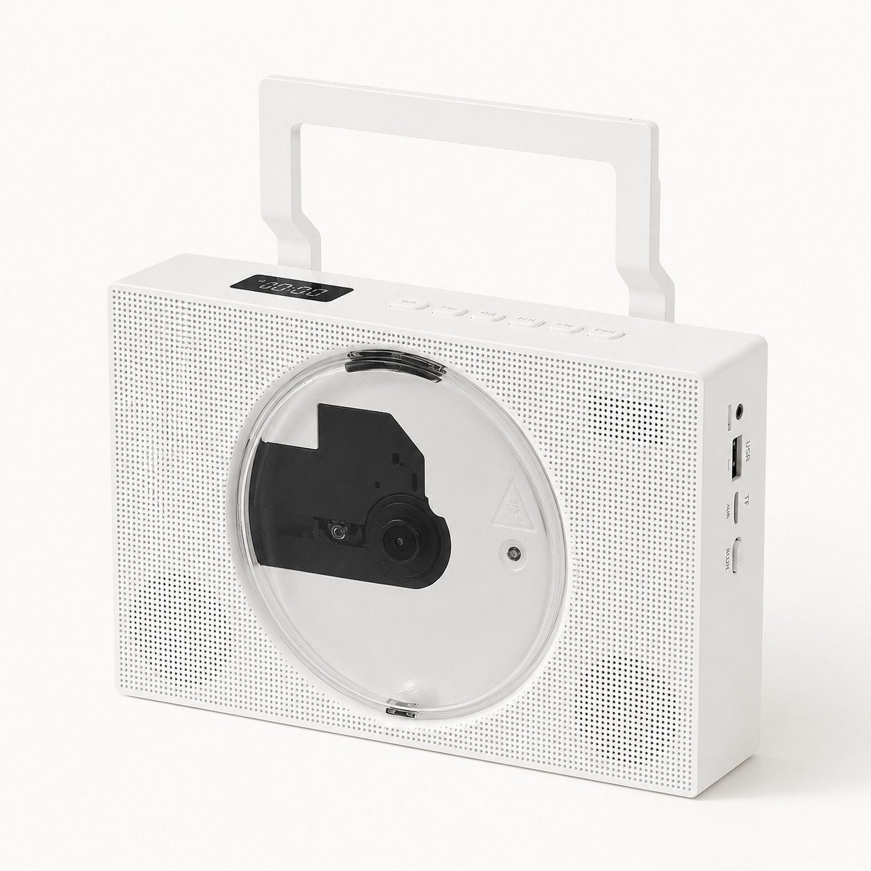 Tekoo Tragbarer CD-Player mit Bluetooth, Akku & FM-Radio CD-Player (Zwei-Wege Bluetooth 5.1 (Senden & Empfangen), Sleep-Timer)
