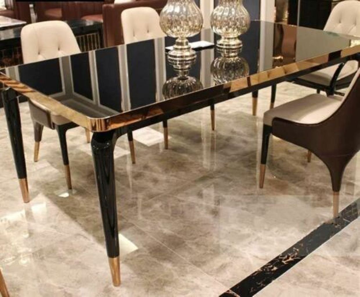 Klassischer Ess Tisch JVmoebel Designer Tische Esstisch, zimmer Wohn Glas