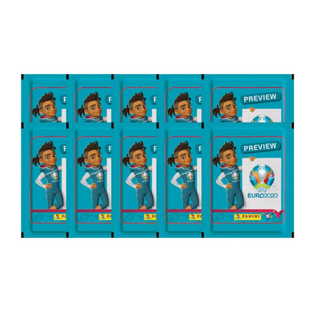 Sammelkarte Panini - EURO 2020 Preview - Sammelsticker - 10 Tüten