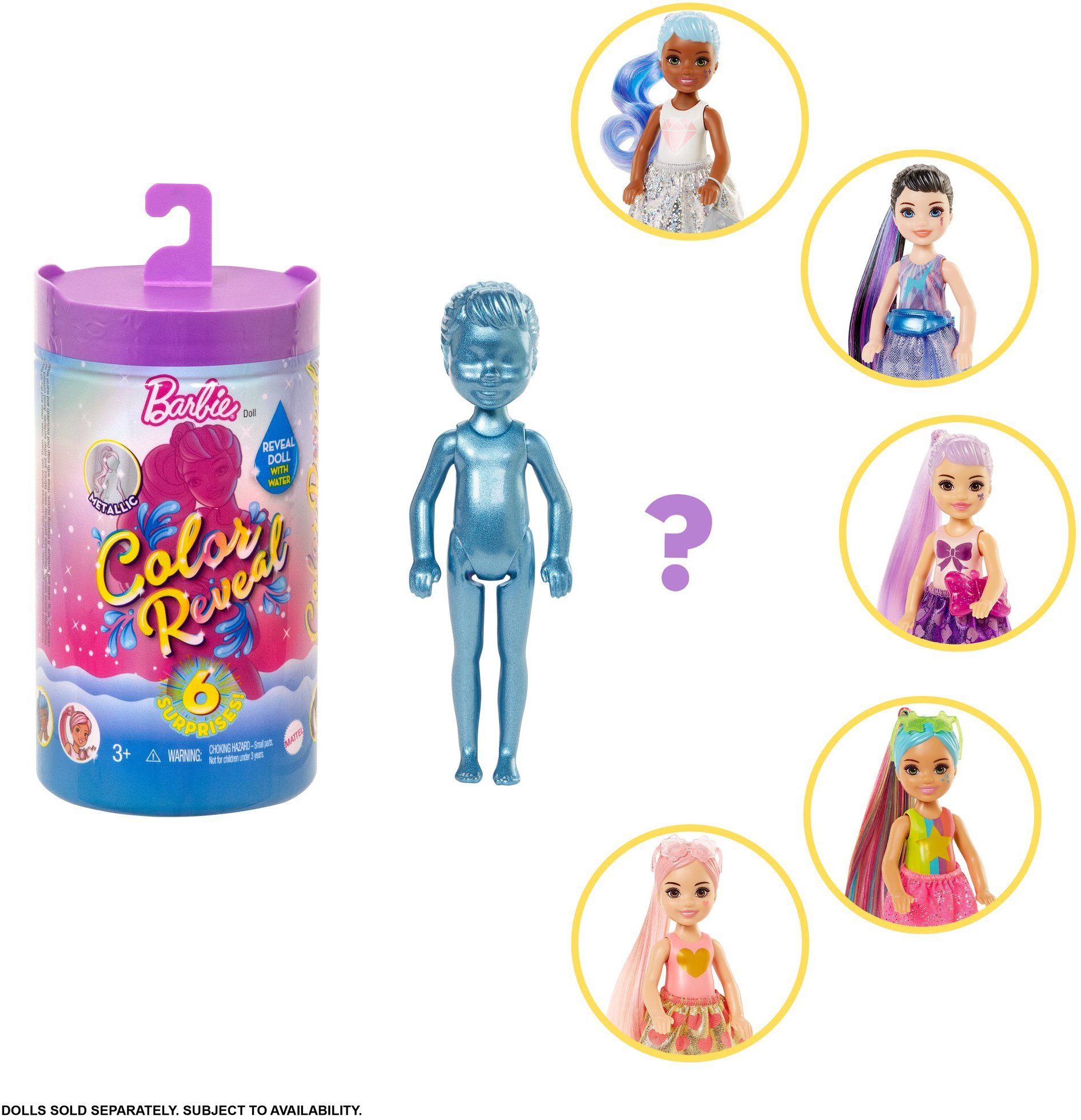 Image of Barbie Anziehpuppe »Color Reveal, Chelsea«, Glitzer Serie Überraschungsset