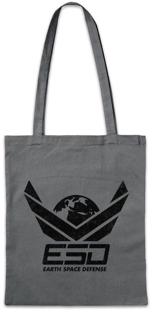 Beuteltasche Earth Space Defense Logo I Stofftasche Invasion Independence Alien Day