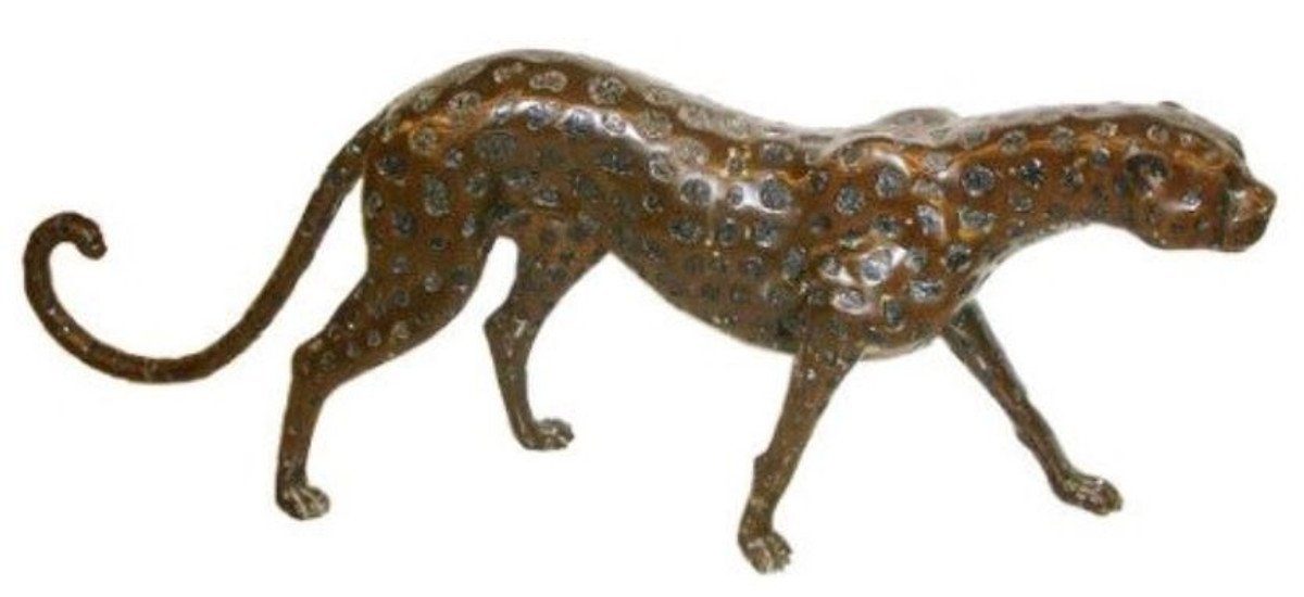 Dekofigur Qualität Bronzefigur Gepard x x - 58 H. Luxus Casa cm 20 Padrino Luxus 140