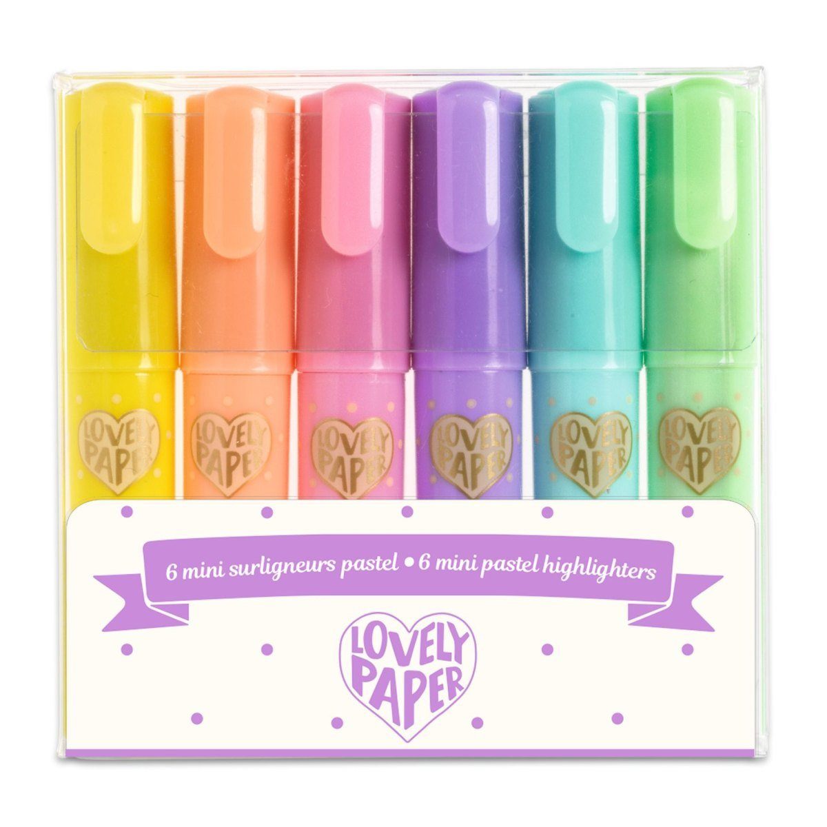 DJECO Marker 6 Mini Textmarker in Pastellfarben