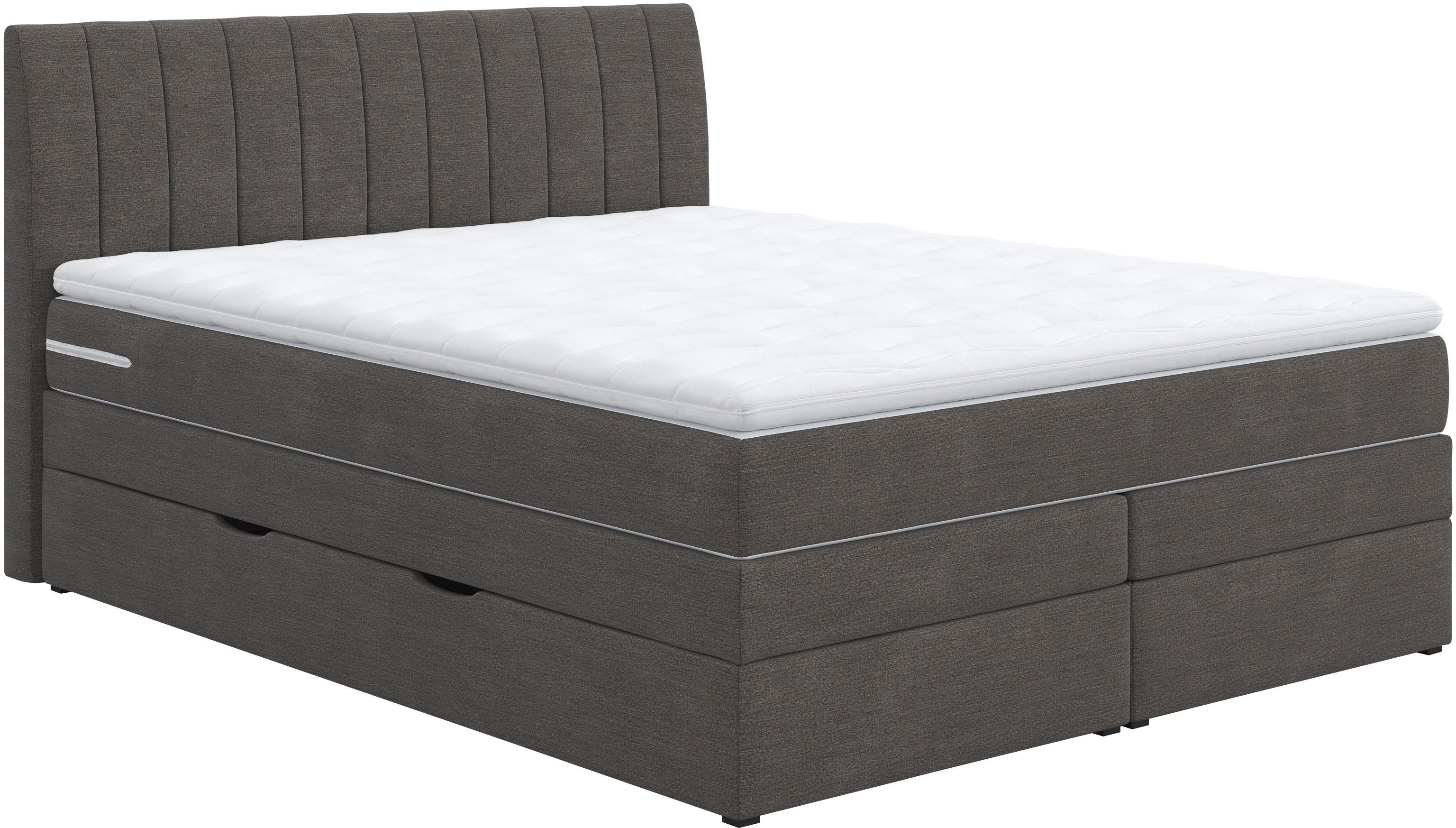 COTTA Boxspringbett Shark inkl. Bettkasten und Topper, erhältlich in den Breiten 140x200cm, 160x200cm und 180x200cm