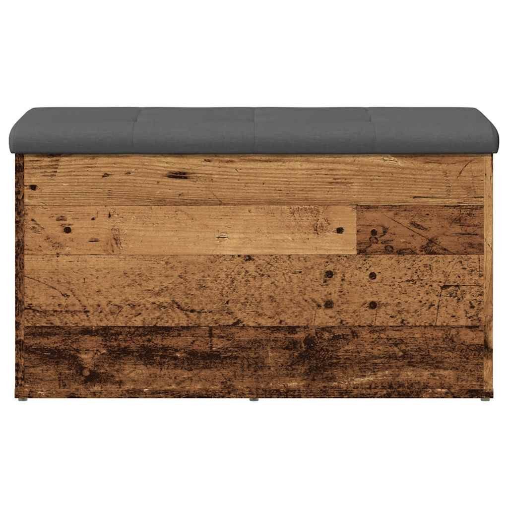 vidaXL Schuhbank 82 x 42 x 45 cm Sitzkiste Sitzbank mit Stauraum Altholz-Optik 82x42x45
