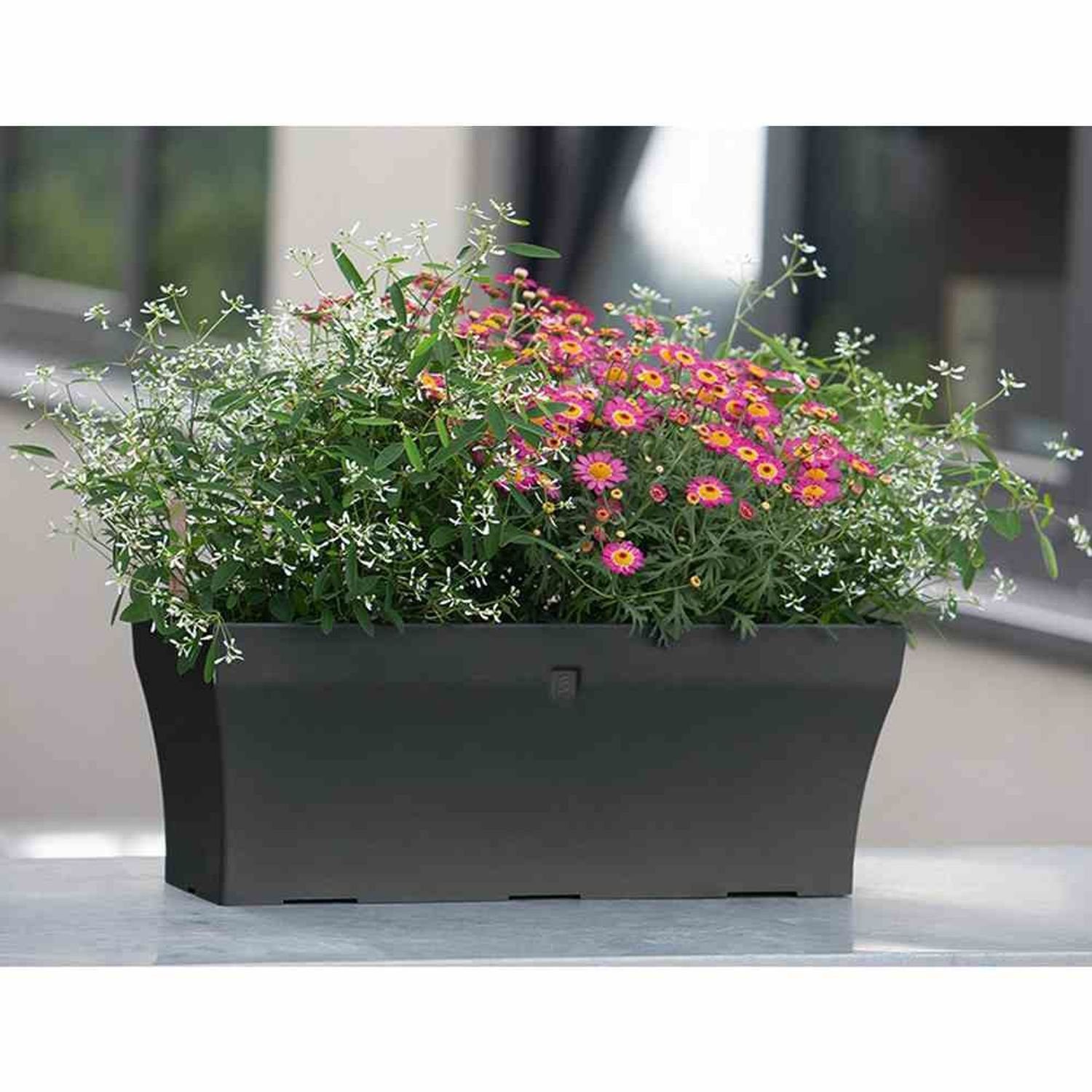 Geli Pflanzkübel Bewässerungskasten NEO-Line, 50 cm, anthrazit