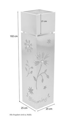 moebel-direkt-online Pflanzschale Blooming (1 St), Hochwertige Edelstahlsäule
