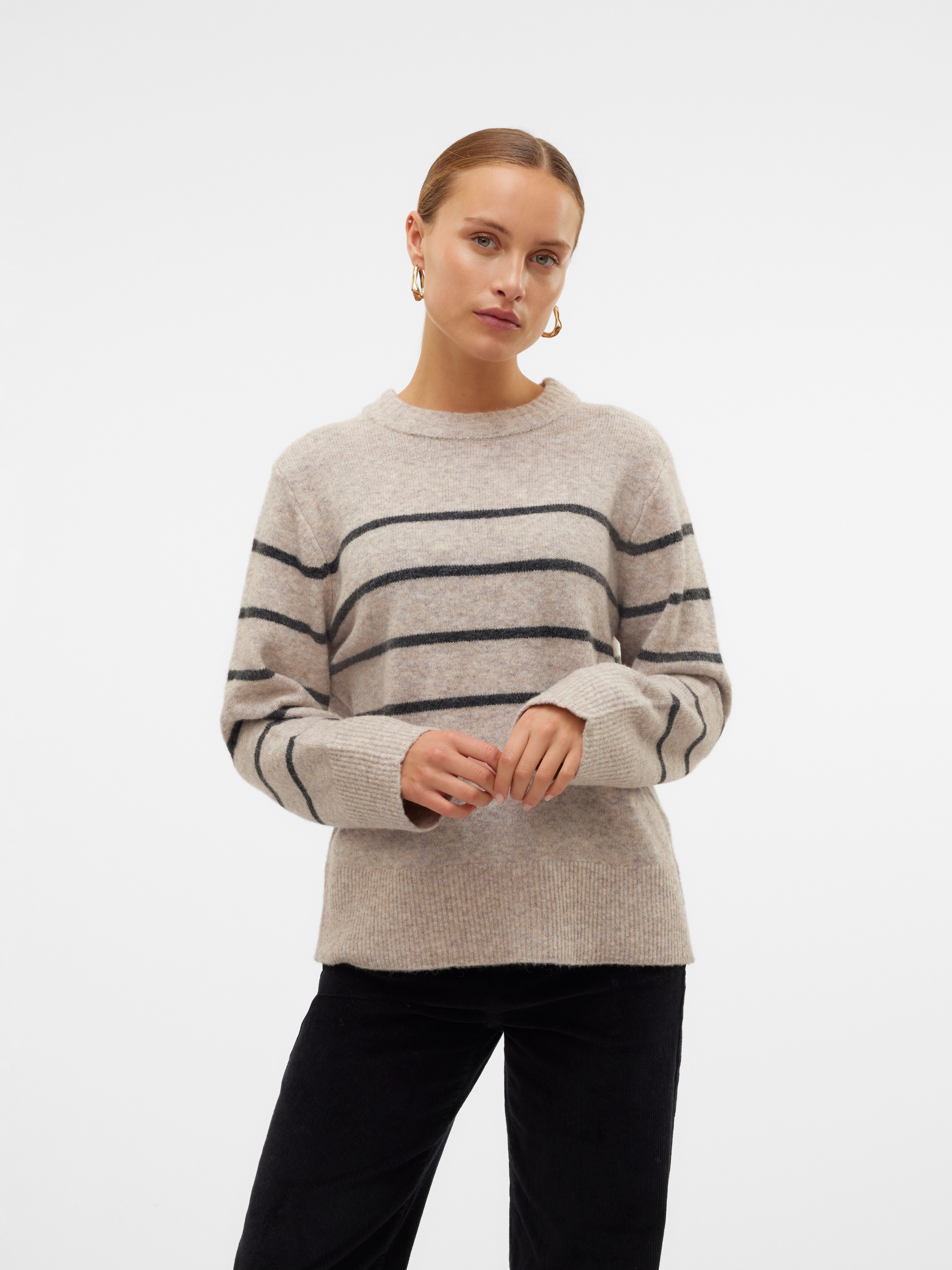 Vero Moda Strickpullover VMFLAWLESS LS O-NECK günstig online kaufen