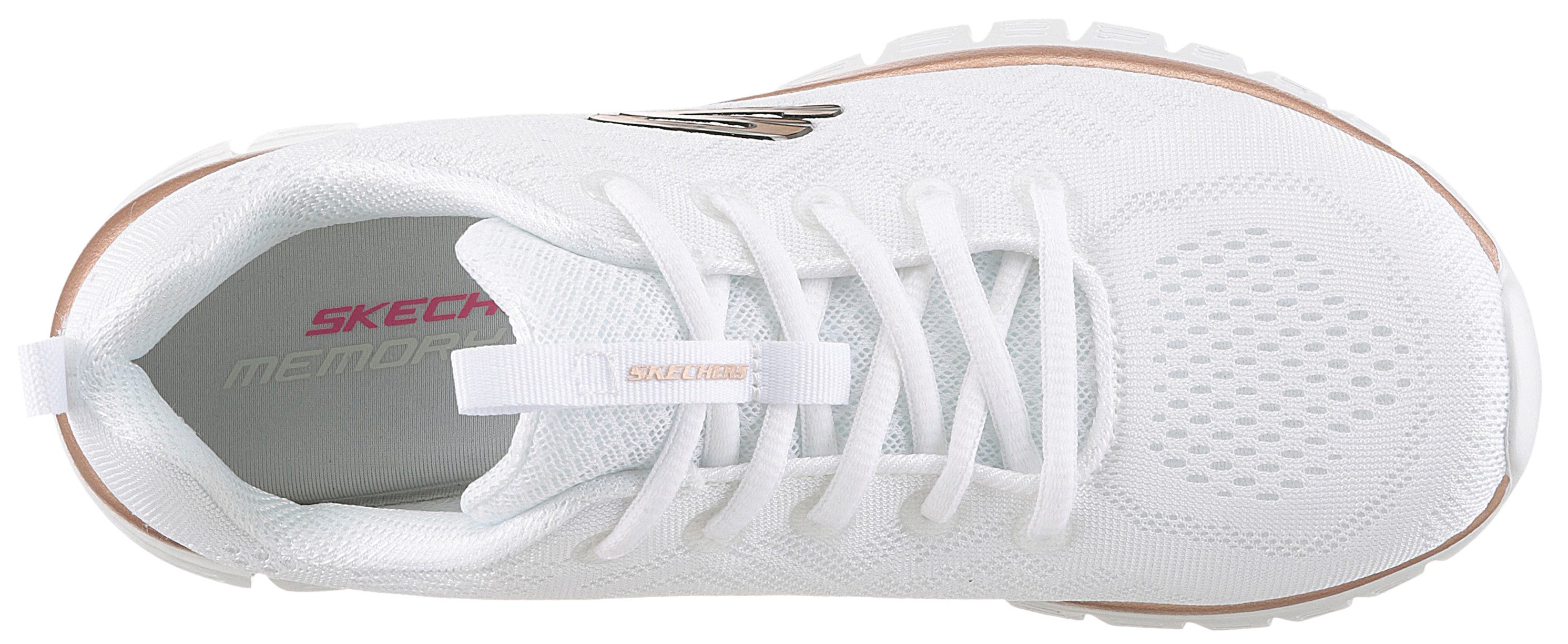 Skechers Graceful - Get Connected Sneaker Freizeitschuh, Halbschuh, Schnürschuh für die Maschinenwäsche geeignet