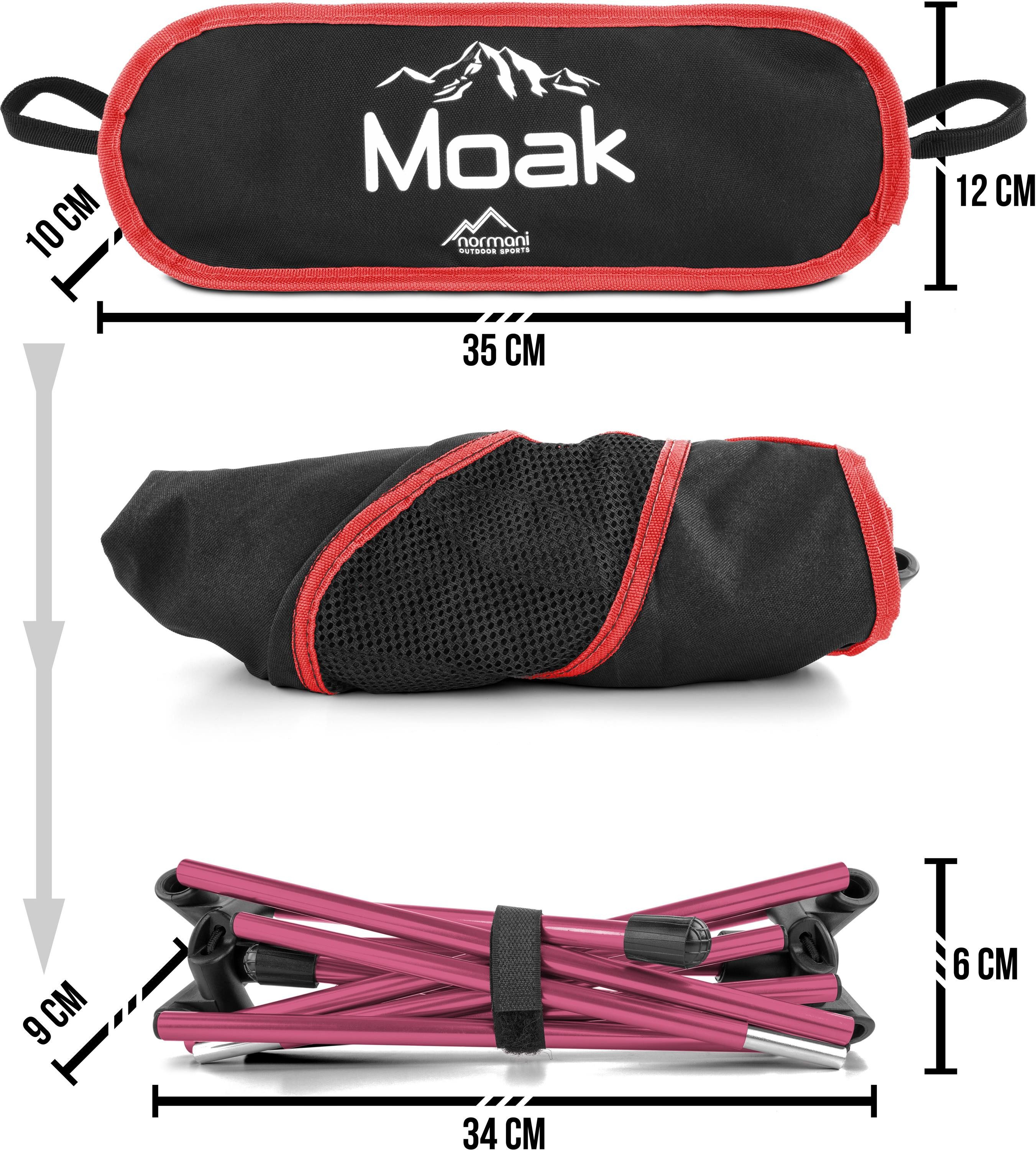 normani Campingstuhl Ultraleichter Campingstuhl Moak, Campingstuhl Angelstuhl - Gartenstuhl bis zu 135 kg – Bild 5 von 5