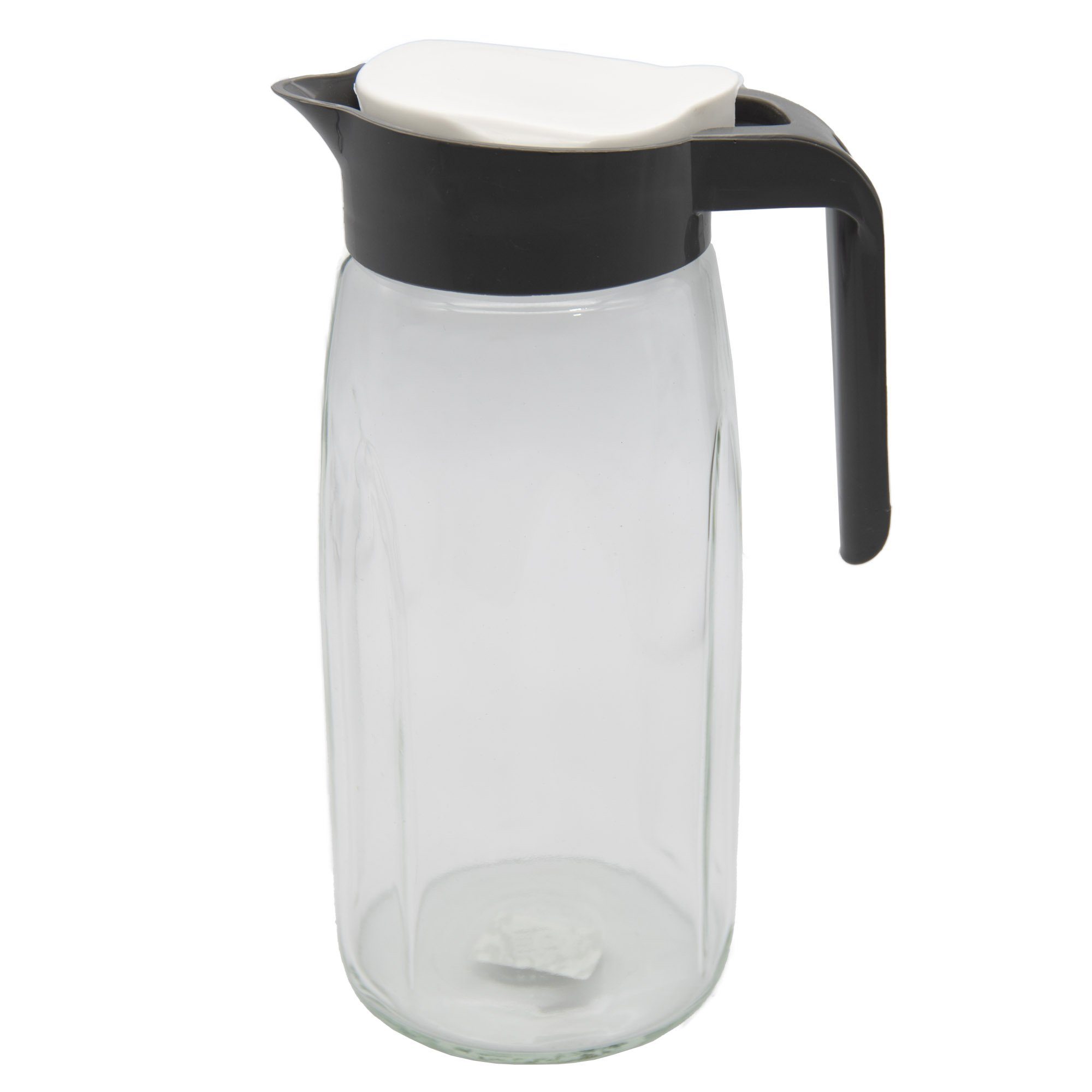 TSB Werk Wasserkrug Glaskaraffe Glas Karaffe Krug 1,45L Wasserkaraffe, Deckel, Glaskrug, Kanne, Saftkrug