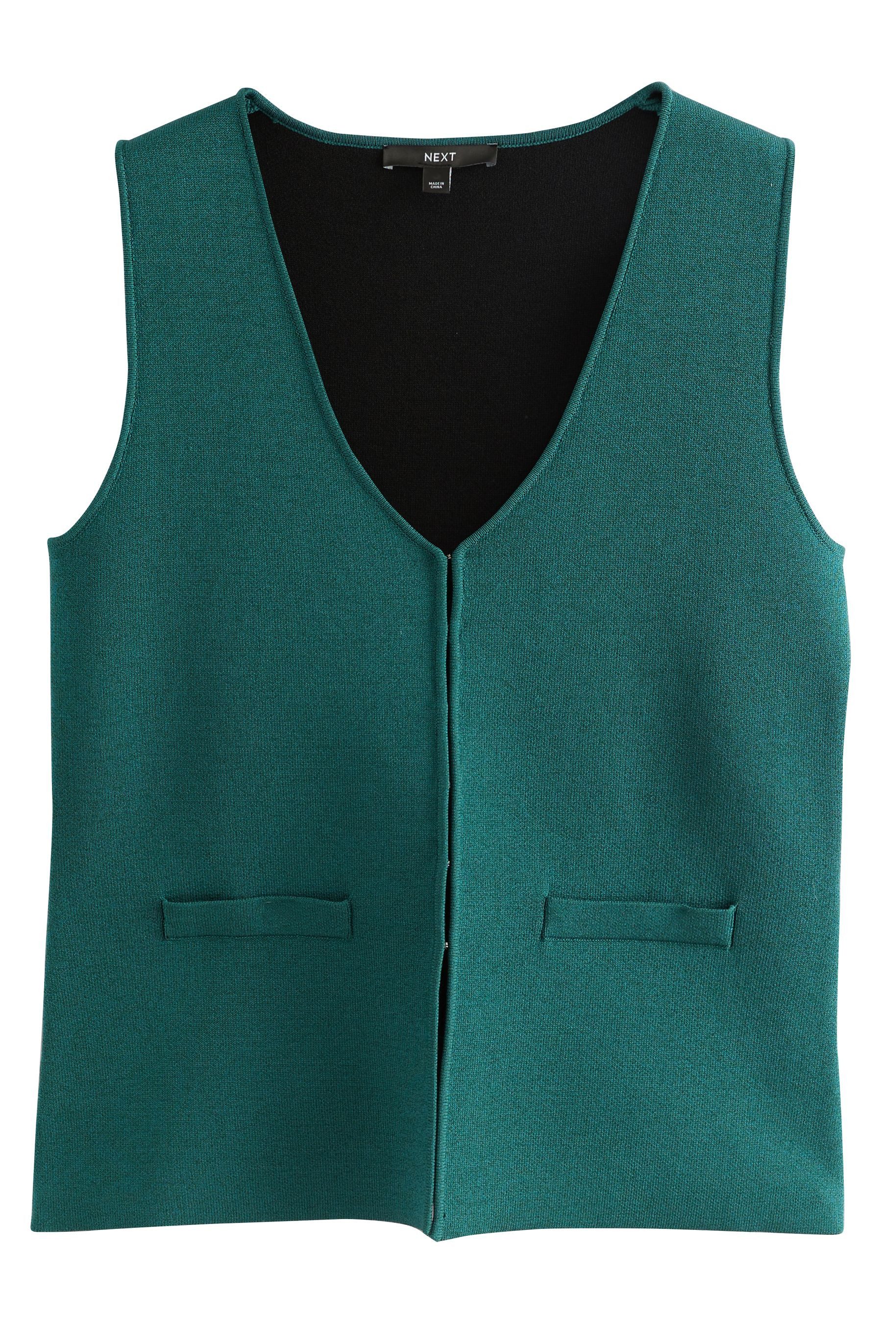 Next Anzugweste Elegante gestrickte Weste mit V-Ausschnitt (1-tlg)