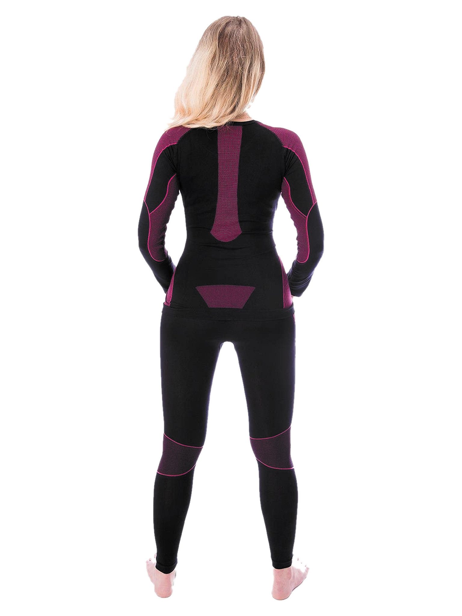Black Snake Thermounterwäsche-Set Seamless Skiunterwäsche für Damen mit Kompressionszonen als Baselayer, 2-St., Funktionsunterwäsche mit Rundhals-Langarmshirt u – Bild 2 von 5
