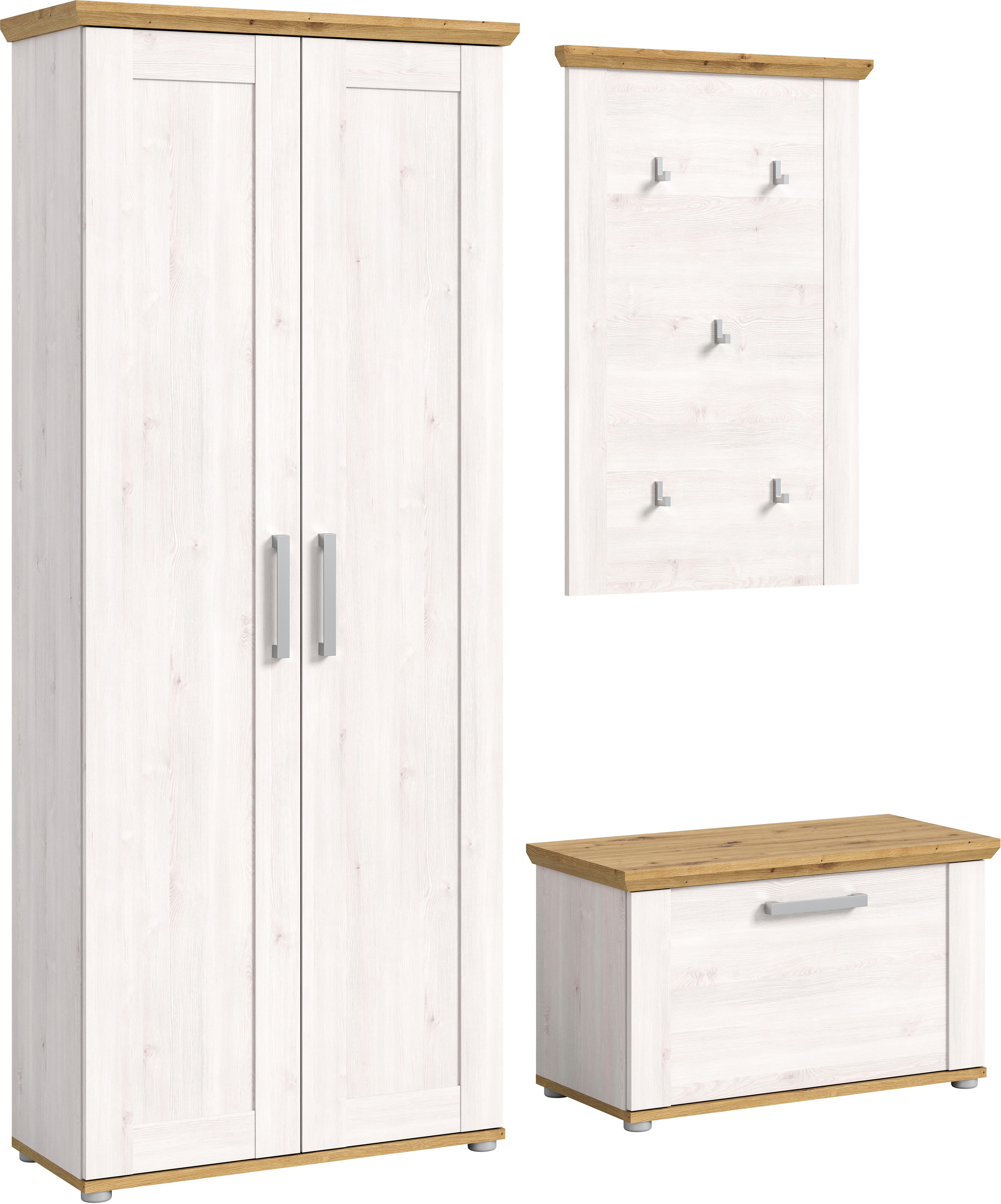 Home affaire Garderoben-Set "COSENZA, TOPSELLER, Breite ca. 175 cm, 3-teili günstig online kaufen