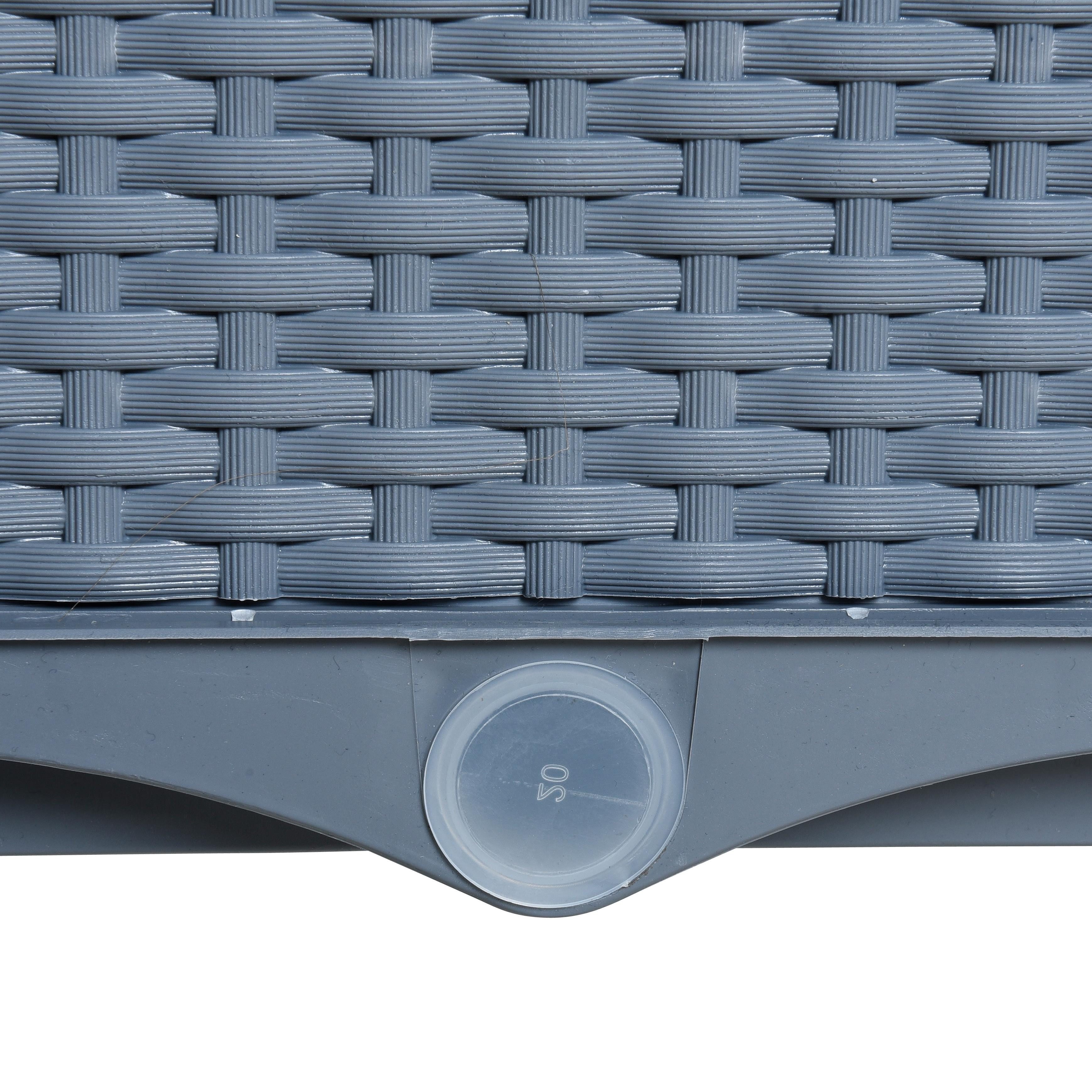 ESTEXO Hochbeet Blumenbeet Gemüsebeet 77x40x44 cm Pflanzbeet Polyrattan Grau