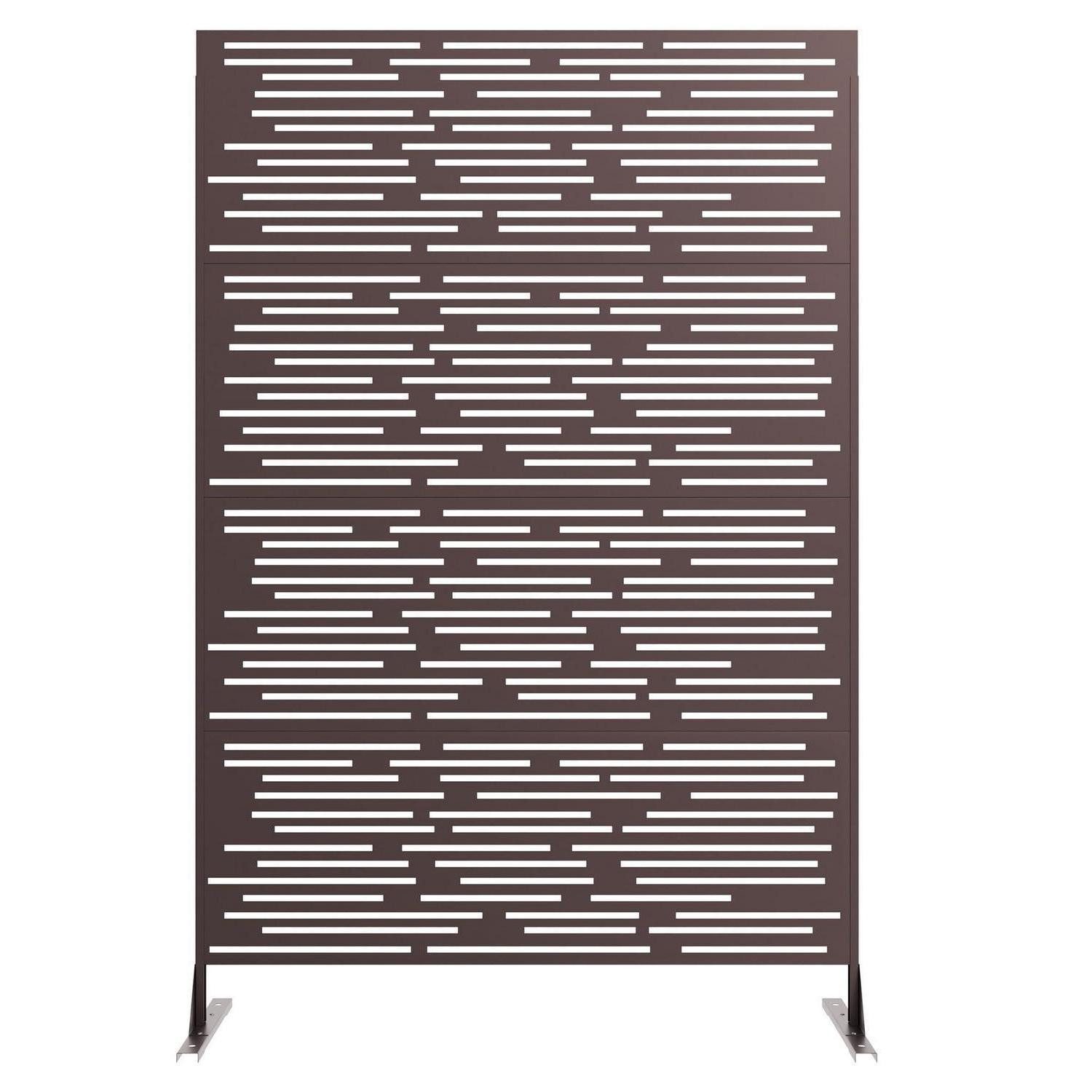 LuxusKollektion Schutzwand Metall Sichtschutz 180x116cm braun (1 St)