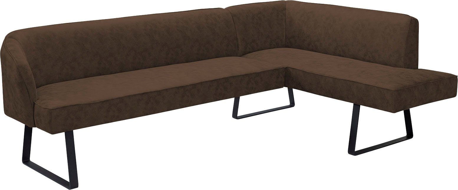 exxpo - sofa Americano, Bezug in Eckbank und verschiedenen Qualitäten mit Keder Metallfüßen, fashion