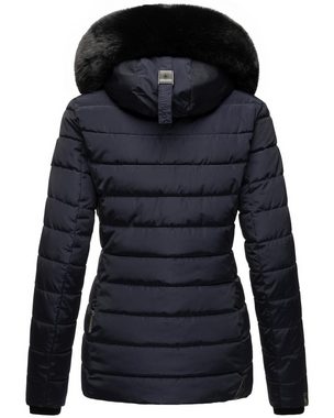 Navahoo Steppjacke Milianaa Edle Winterjacke mit weicher Kunstfell-Kapuze